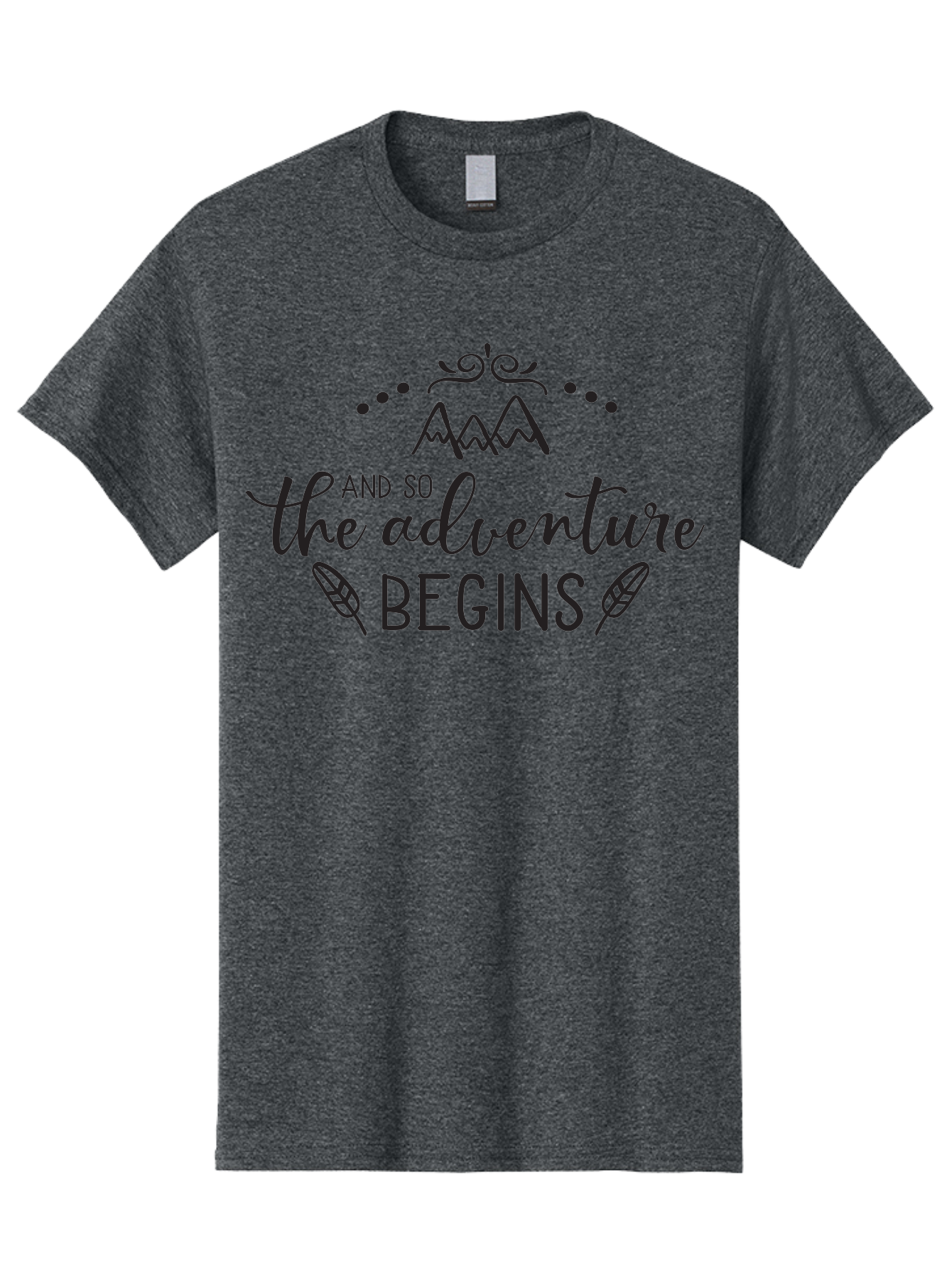 And-So-The-Adventure-Begins Men'S Graphic Tee, 100% Cotton, Comfortable Casual Summer Wear, Machine Washable, Motivational Quote, Adventure Inspiration, Travel, Adventure Begins, Explore, Wanderlust, Outdoor Enthusiast, Inspirational Saying, Aac471 23