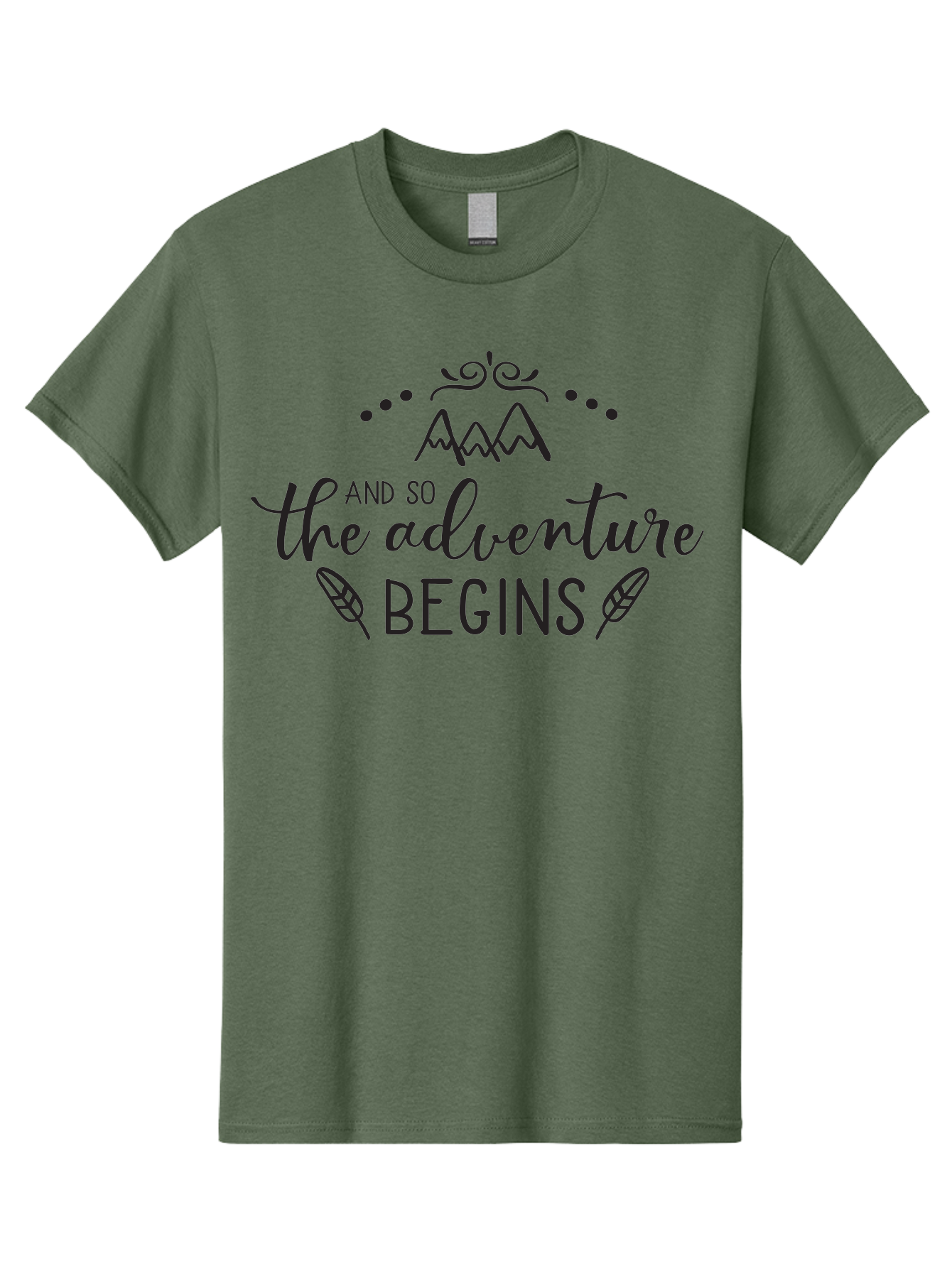 And-So-The-Adventure-Begins Men'S Graphic Tee, 100% Cotton, Comfortable Casual Summer Wear, Machine Washable, Motivational Quote, Adventure Inspiration, Travel, Adventure Begins, Explore, Wanderlust, Outdoor Enthusiast, Inspirational Saying, Aac471 7