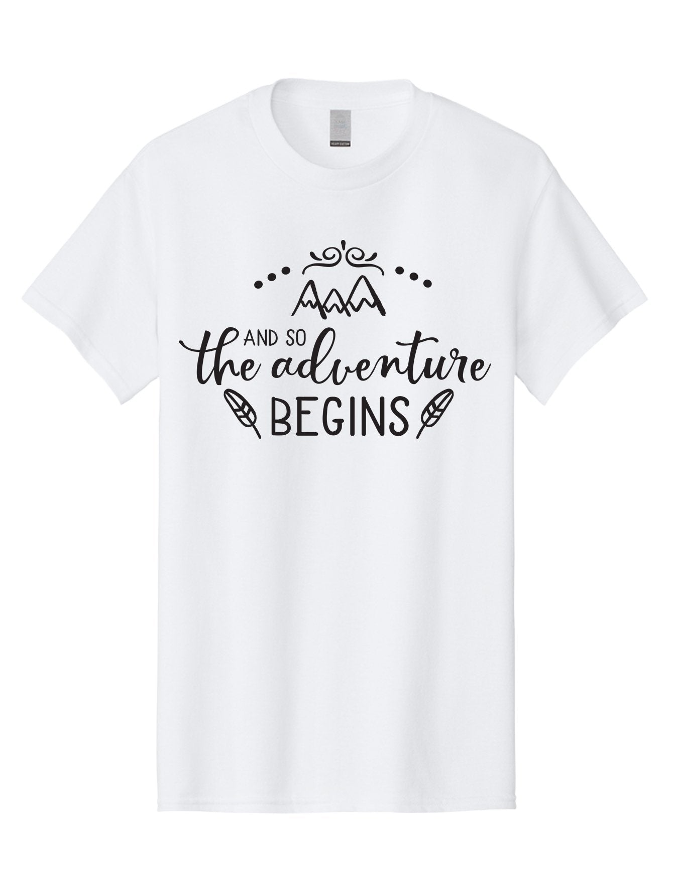 And-So-The-Adventure-Begins Men'S Graphic Tee, 100% Cotton, Comfortable Casual Summer Wear, Machine Washable, Motivational Quote, Adventure Inspiration, Travel, Adventure Begins, Explore, Wanderlust, Outdoor Enthusiast, Inspirational Saying, Aac471 14