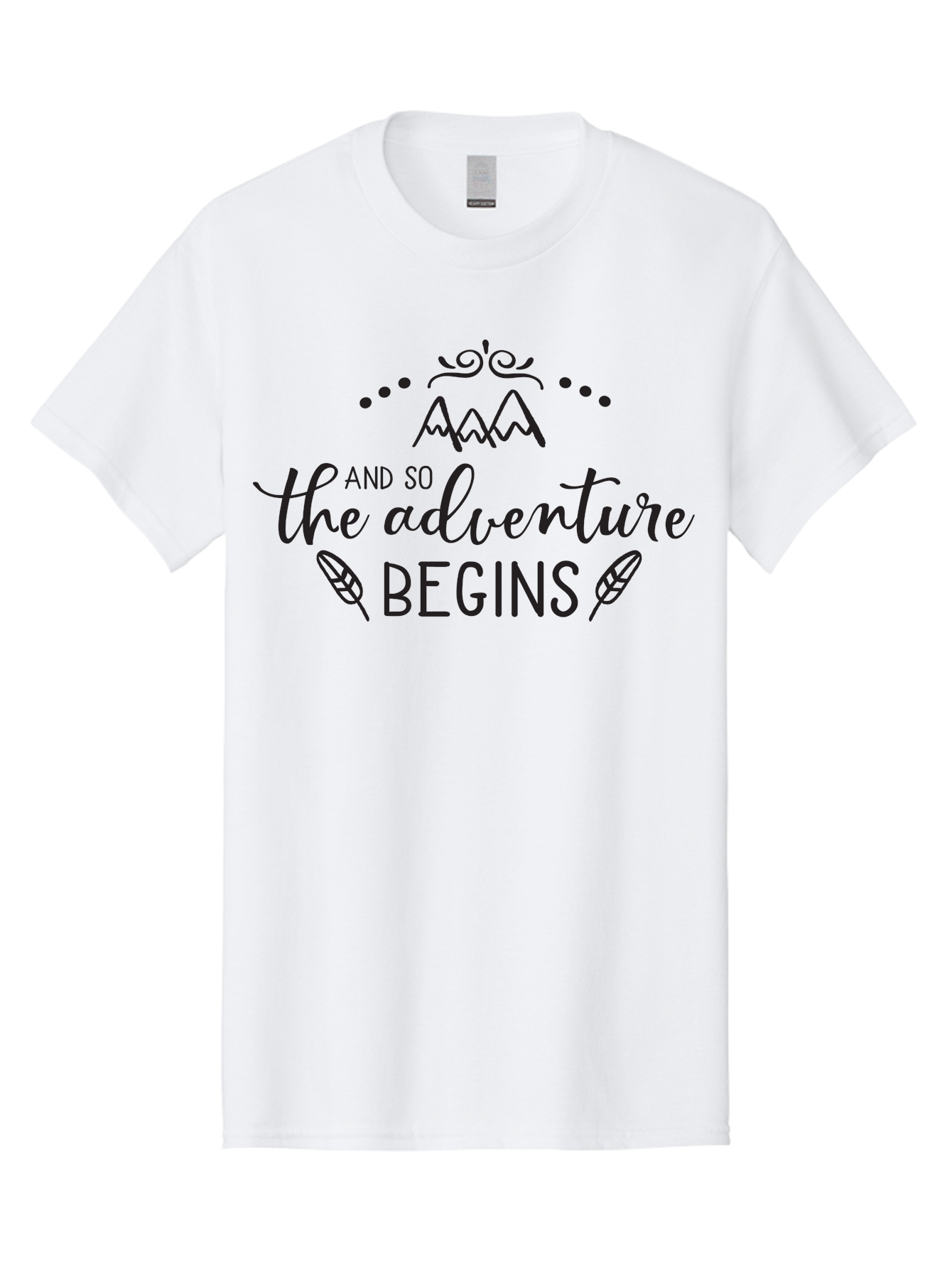 And-So-The-Adventure-Begins Men'S Graphic Tee, 100% Cotton, Comfortable Casual Summer Wear, Machine Washable, Motivational Quote, Adventure Inspiration, Travel, Adventure Begins, Explore, Wanderlust, Outdoor Enthusiast, Inspirational Saying, Aac471 3
