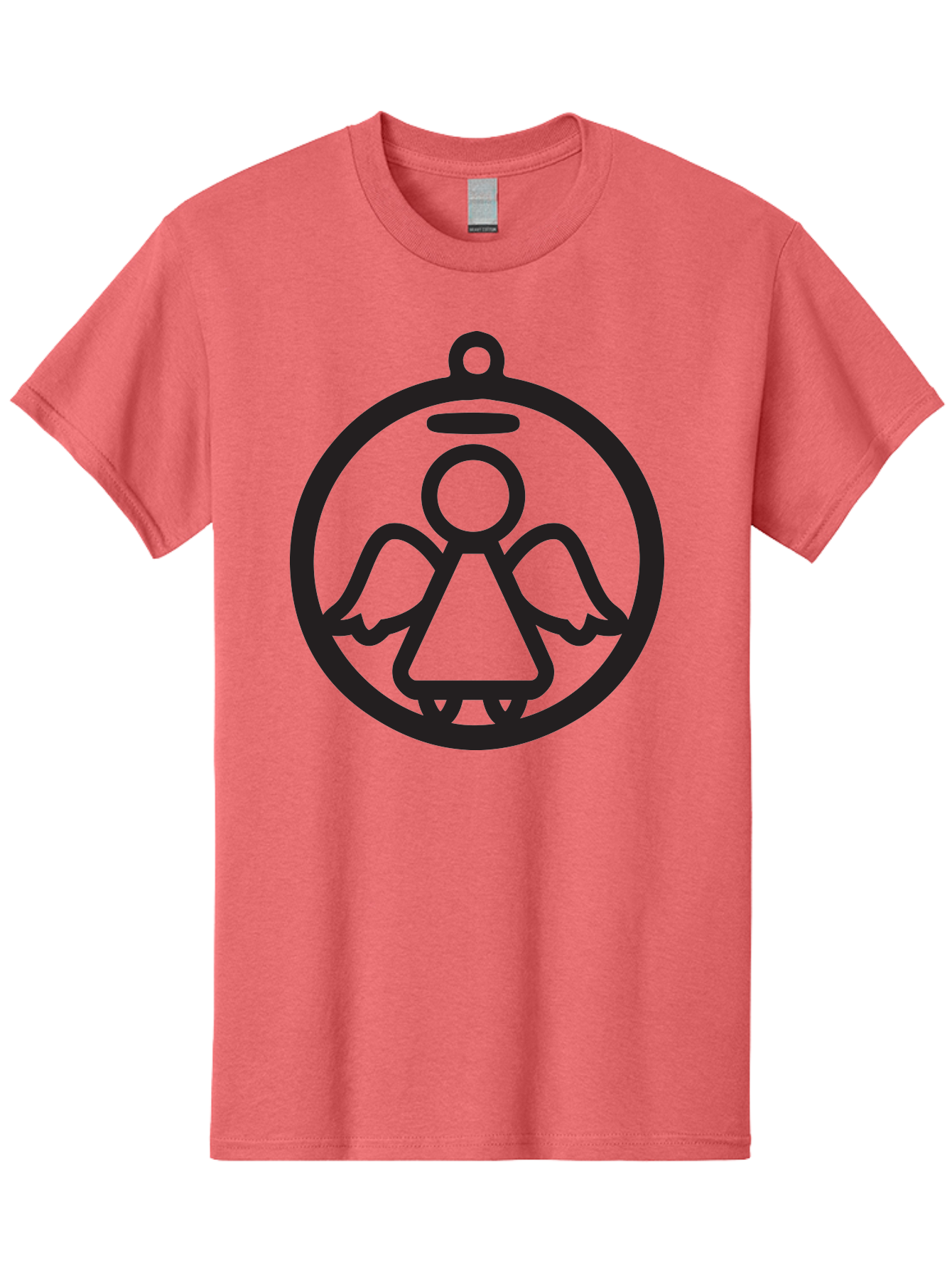 Angel-Icon Men'S Graphic Tee, 100% Cotton, Comfortable Casual Summer Wear, Machine Washable, Angel Icon, Guardian Angel, Spiritual Symbol, Protection Charm, Minimalist Design, Winged Figure, Halo, Simple Graphics, Symbol Of Hope Aac473 13