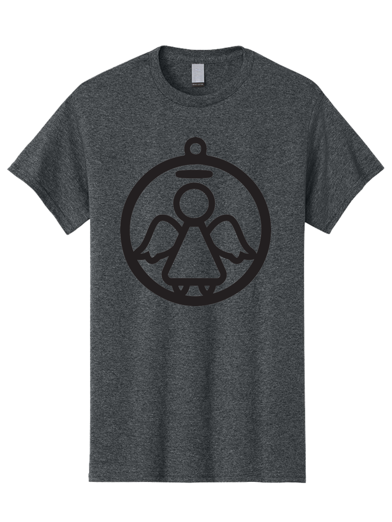 Angel-Icon Men'S Graphic Tee, 100% Cotton, Comfortable Casual Summer Wear, Machine Washable, Angel Icon, Guardian Angel, Spiritual Symbol, Protection Charm, Minimalist Design, Winged Figure, Halo, Simple Graphics, Symbol Of Hope Aac473 9