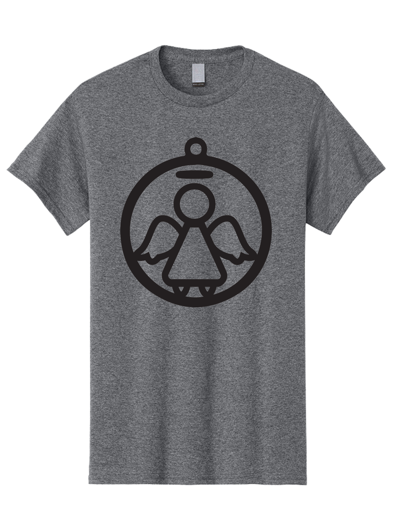 Angel-Icon Men'S Graphic Tee, 100% Cotton, Comfortable Casual Summer Wear, Machine Washable, Angel Icon, Guardian Angel, Spiritual Symbol, Protection Charm, Minimalist Design, Winged Figure, Halo, Simple Graphics, Symbol Of Hope Aac473 11