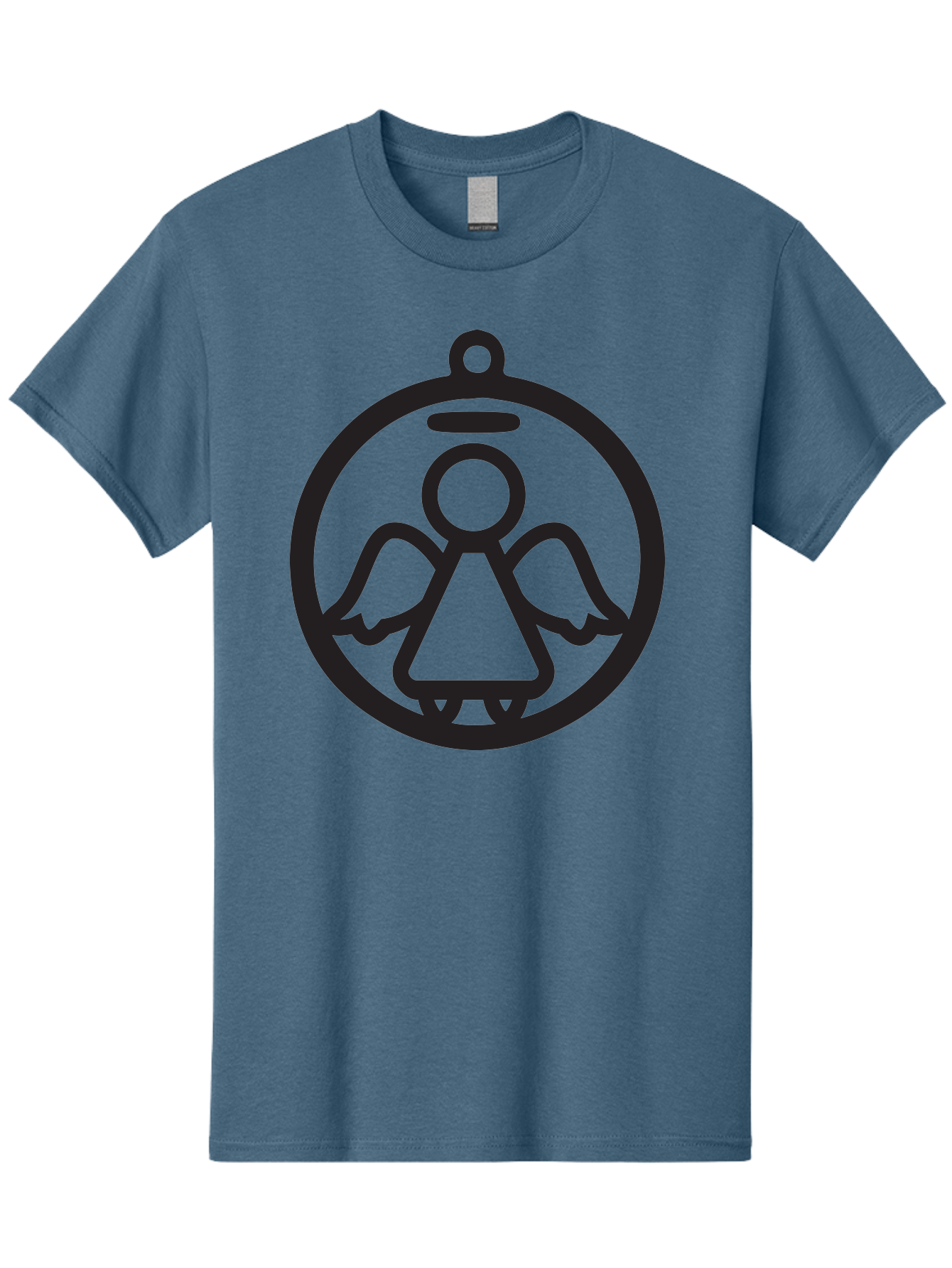 Angel-Icon Men'S Graphic Tee, 100% Cotton, Comfortable Casual Summer Wear, Machine Washable, Angel Icon, Guardian Angel, Spiritual Symbol, Protection Charm, Minimalist Design, Winged Figure, Halo, Simple Graphics, Symbol Of Hope Aac473 21
