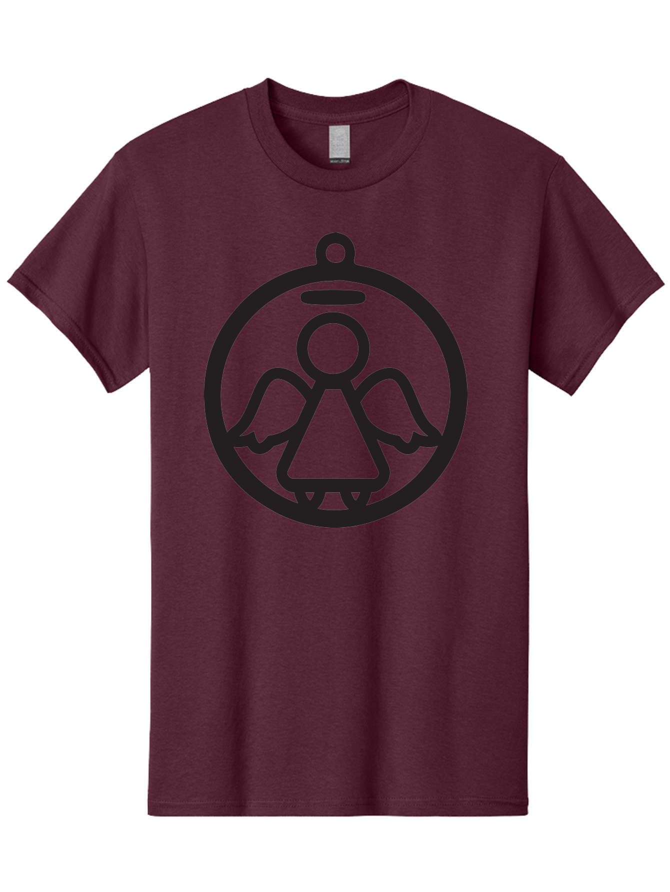Angel-Icon Men'S Graphic Tee, 100% Cotton, Comfortable Casual Summer Wear, Machine Washable, Angel Icon, Guardian Angel, Spiritual Symbol, Protection Charm, Minimalist Design, Winged Figure, Halo, Simple Graphics, Symbol Of Hope Aac473 5