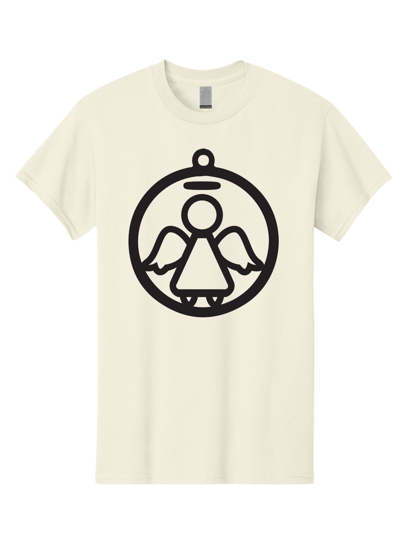 Angel-Icon Men'S Graphic Tee, 100% Cotton, Comfortable Casual Summer Wear, Machine Washable, Angel Icon, Guardian Angel, Spiritual Symbol, Protection Charm, Minimalist Design, Winged Figure, Halo, Simple Graphics, Symbol Of Hope Aac473 15
