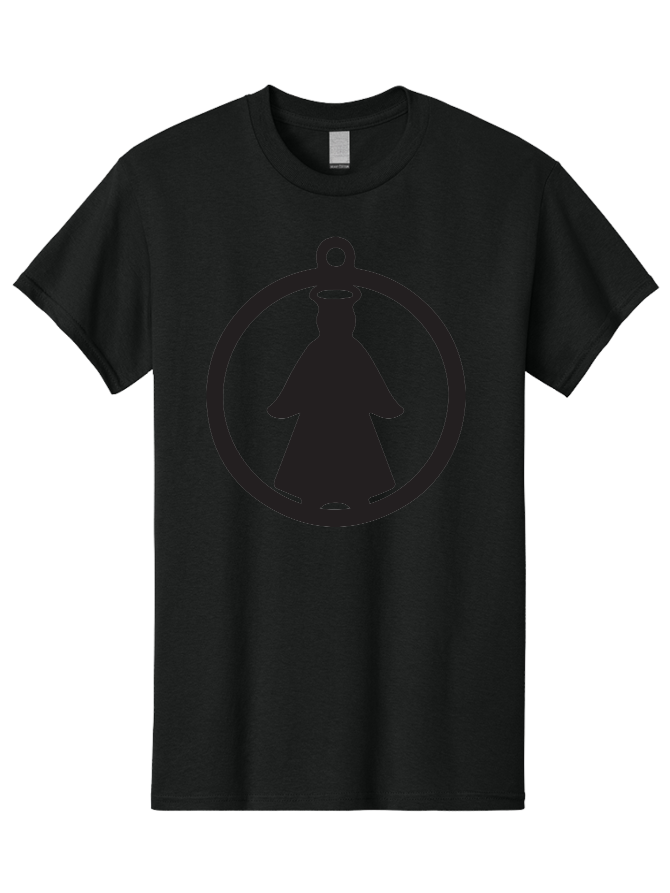 Angel-Pendant Men'S Graphic Tee, 100% Cotton, Comfortable Casual Summer Wear, Machine Washable, Angel Silhouette, Religious Symbol, Divine Presence, Spiritual Icon, Halo, Holy Figure, Religious Art, Sacred Imagery, Faith Symbol Aac474 19