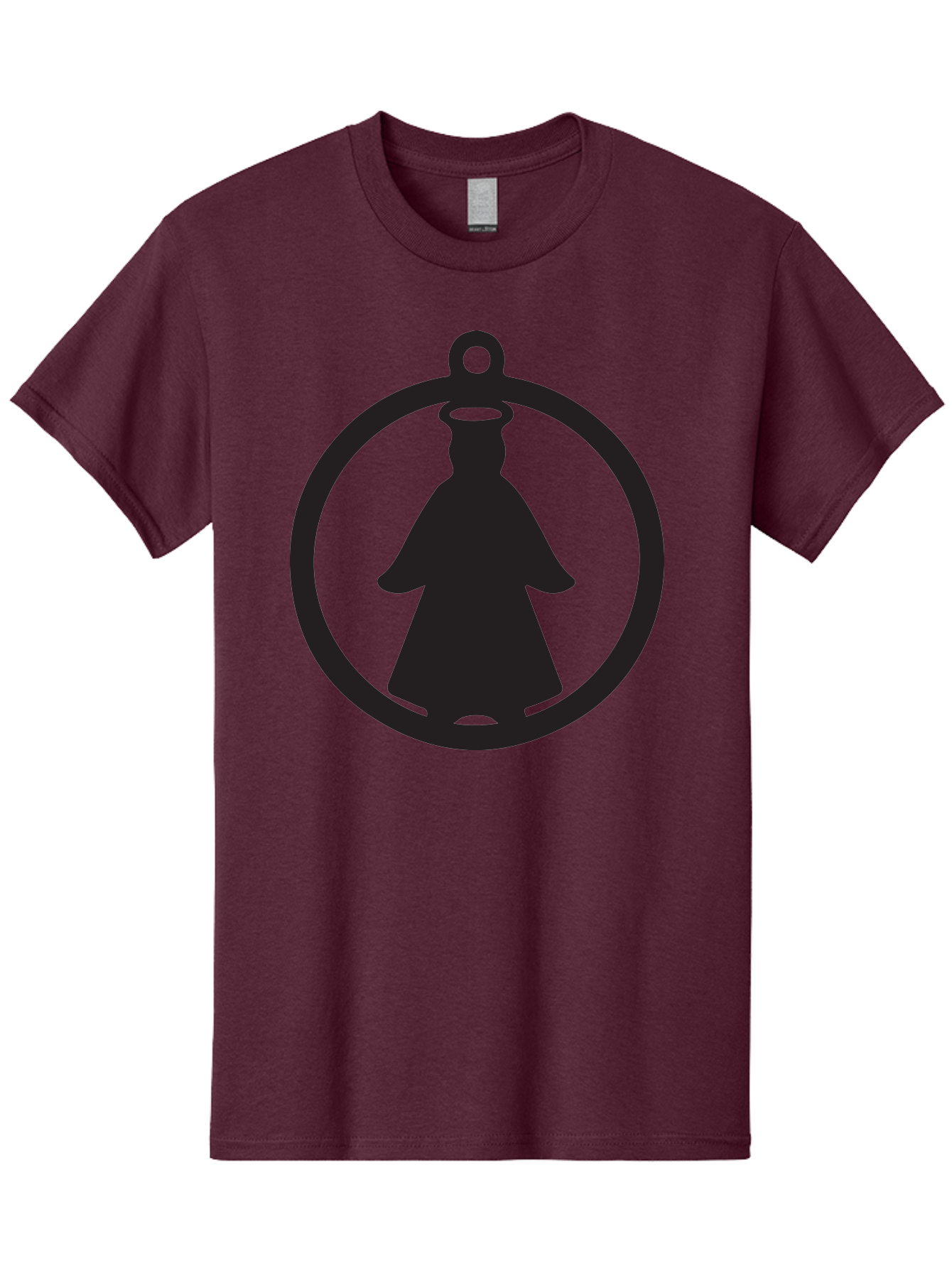 Angel-Pendant Men'S Graphic Tee, 100% Cotton, Comfortable Casual Summer Wear, Machine Washable, Angel Silhouette, Religious Symbol, Divine Presence, Spiritual Icon, Halo, Holy Figure, Religious Art, Sacred Imagery, Faith Symbol Aac474 7