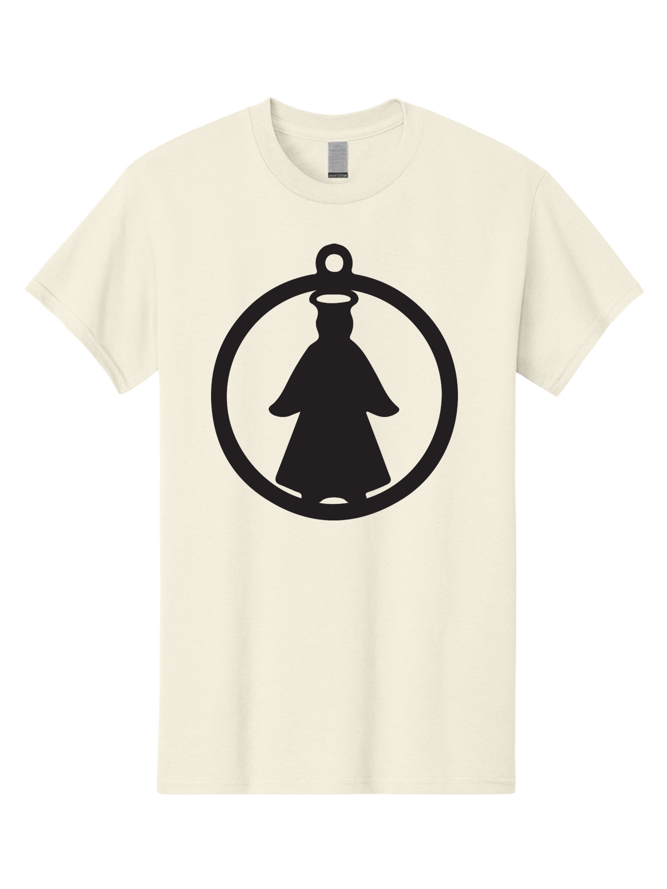 Angel-Pendant Men'S Graphic Tee, 100% Cotton, Comfortable Casual Summer Wear, Machine Washable, Angel Silhouette, Religious Symbol, Divine Presence, Spiritual Icon, Halo, Holy Figure, Religious Art, Sacred Imagery, Faith Symbol Aac474 15