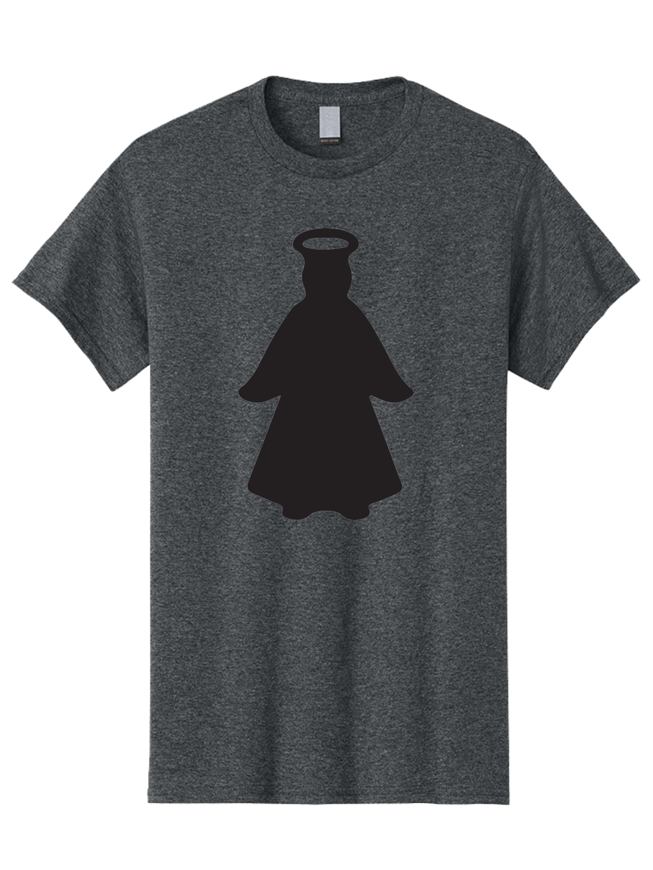 Angel-Silhouette Men'S Graphic Tee, 100% Cotton, Comfortable Casual Summer Wear, Machine Washable, Angel Silhouette, Divine Being, Spiritual Figure, Halo Effect, Faith Symbol, Religious Icon, Sacred Imagery, Guardian Angel, Mystic Character Aac475 21