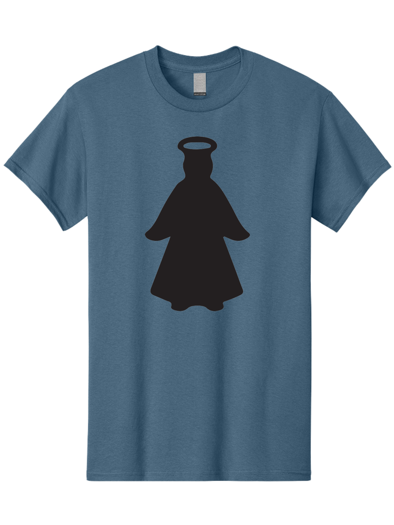 Angel-Silhouette Men'S Graphic Tee, 100% Cotton, Comfortable Casual Summer Wear, Machine Washable, Angel Silhouette, Divine Being, Spiritual Figure, Halo Effect, Faith Symbol, Religious Icon, Sacred Imagery, Guardian Angel, Mystic Character Aac475 7