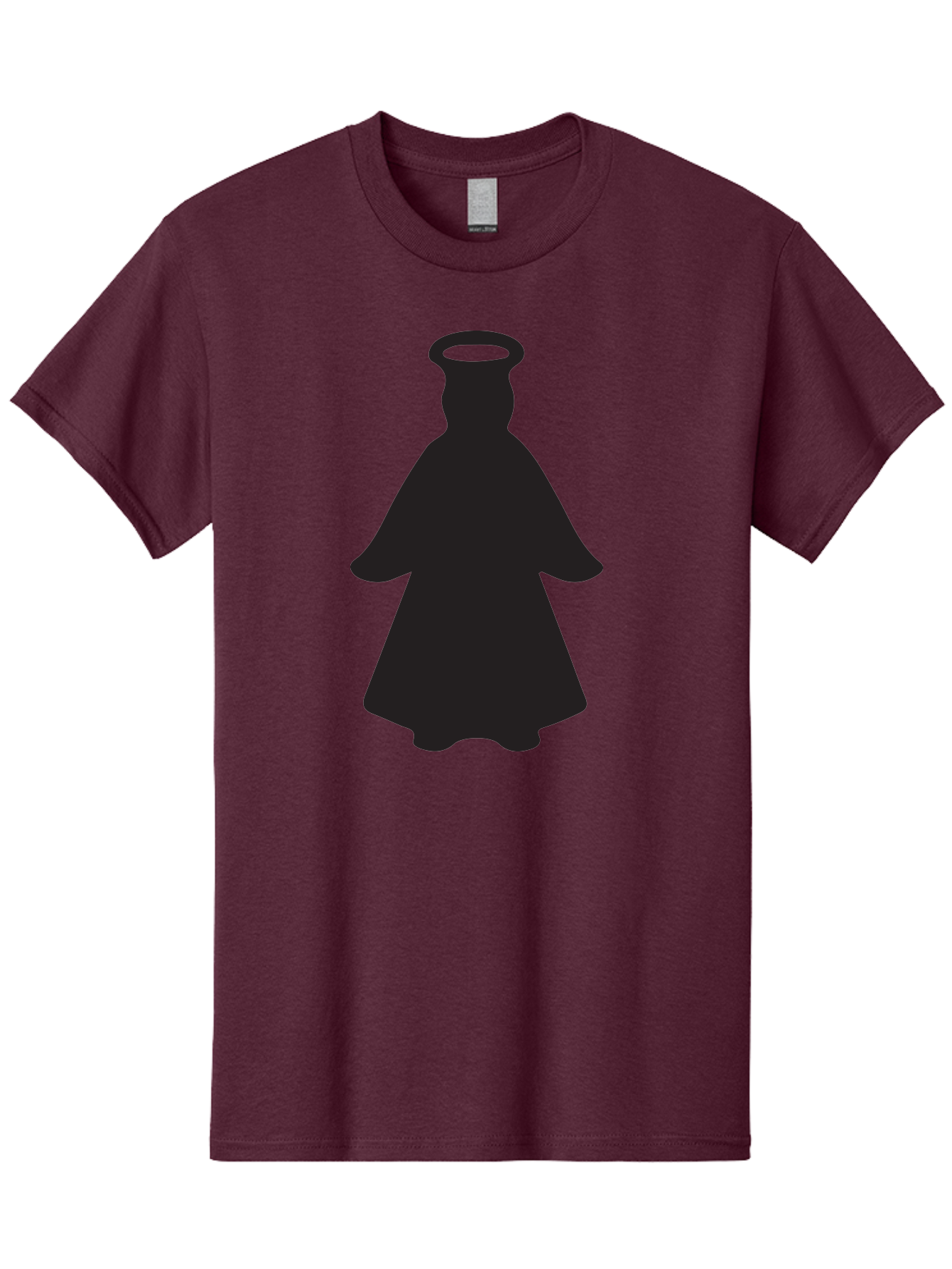 Angel-Silhouette Men'S Graphic Tee, 100% Cotton, Comfortable Casual Summer Wear, Machine Washable, Angel Silhouette, Divine Being, Spiritual Figure, Halo Effect, Faith Symbol, Religious Icon, Sacred Imagery, Guardian Angel, Mystic Character Aac475 9