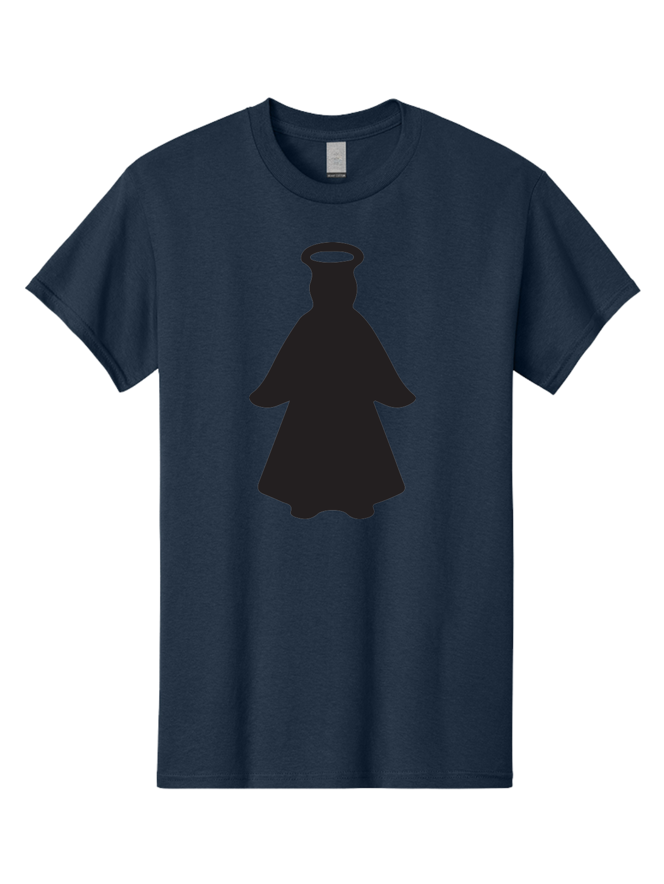 Angel-Silhouette Men'S Graphic Tee, 100% Cotton, Comfortable Casual Summer Wear, Machine Washable, Angel Silhouette, Divine Being, Spiritual Figure, Halo Effect, Faith Symbol, Religious Icon, Sacred Imagery, Guardian Angel, Mystic Character Aac475 29