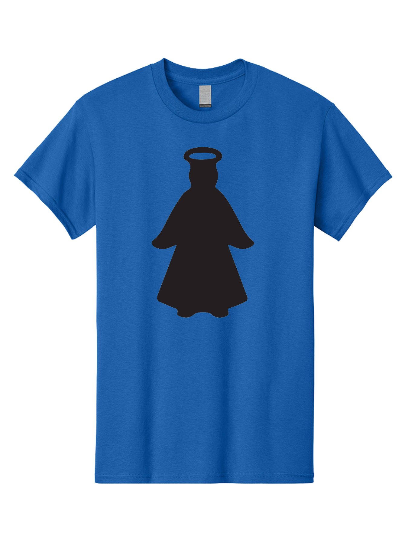 Angel-Silhouette Men'S Graphic Tee, 100% Cotton, Comfortable Casual Summer Wear, Machine Washable, Angel Silhouette, Divine Being, Spiritual Figure, Halo Effect, Faith Symbol, Religious Icon, Sacred Imagery, Guardian Angel, Mystic Character Aac475 5