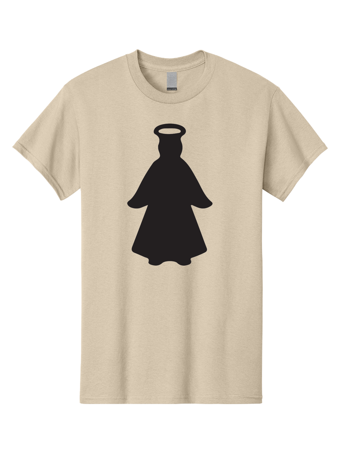 Angel-Silhouette Men'S Graphic Tee, 100% Cotton, Comfortable Casual Summer Wear, Machine Washable, Angel Silhouette, Divine Being, Spiritual Figure, Halo Effect, Faith Symbol, Religious Icon, Sacred Imagery, Guardian Angel, Mystic Character Aac475 15