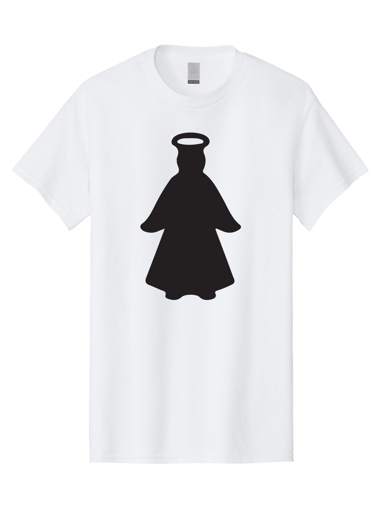 Angel-Silhouette Men'S Graphic Tee, 100% Cotton, Comfortable Casual Summer Wear, Machine Washable, Angel Silhouette, Divine Being, Spiritual Figure, Halo Effect, Faith Symbol, Religious Icon, Sacred Imagery, Guardian Angel, Mystic Character Aac475 15