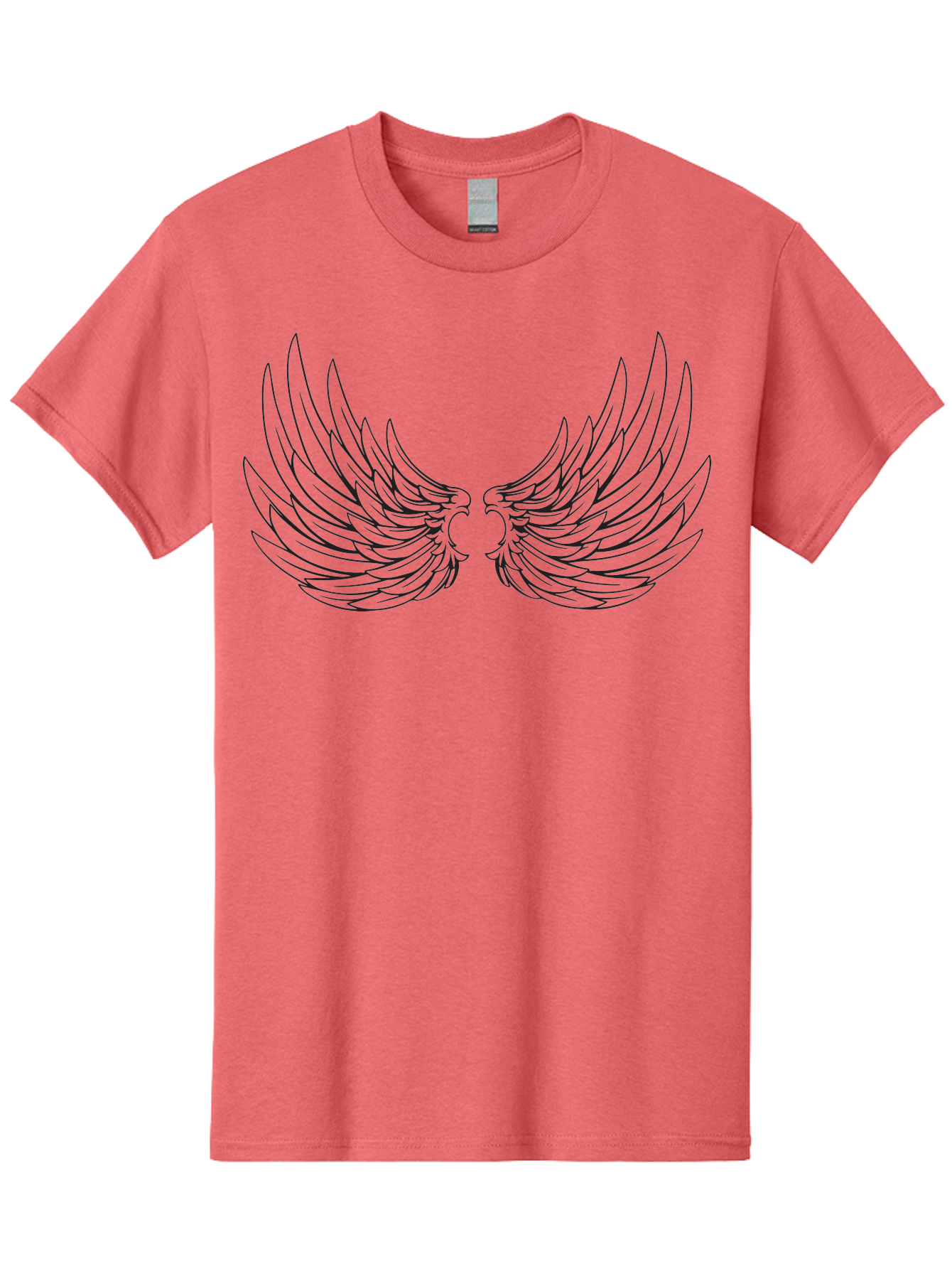 Angel-Wings-1 Men'S Graphic Tee, 100% Cotton, Comfortable Casual Summer Wear, Machine Washable, Angel Wings, Wing Design, Feathered Wings, Symbolic Wings, Protection Symbol, Spiritual Symbol, Freedom Wings, Mystical Wings Aac476 29