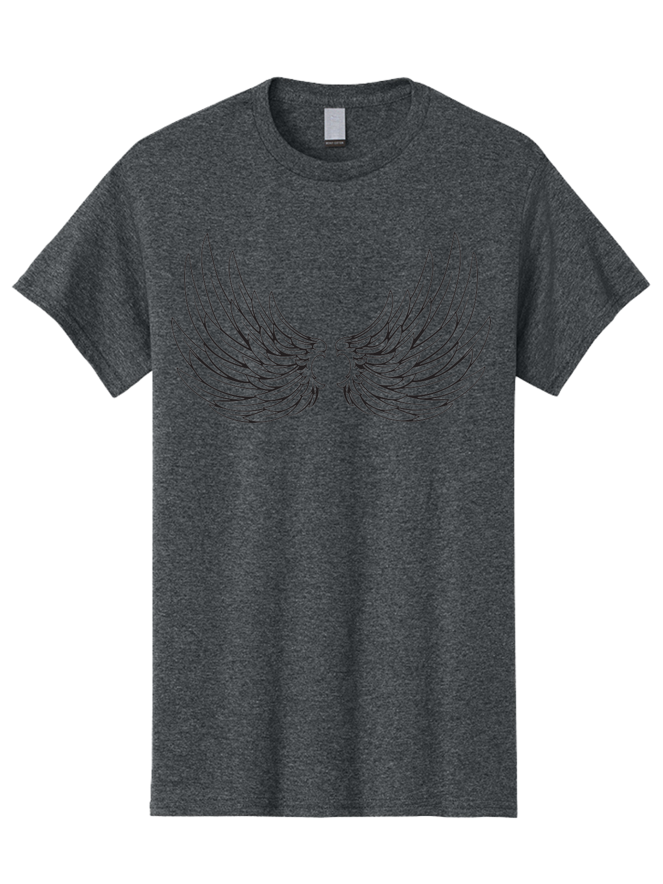 Angel-Wings-1 Men'S Graphic Tee, 100% Cotton, Comfortable Casual Summer Wear, Machine Washable, Angel Wings, Wing Design, Feathered Wings, Symbolic Wings, Protection Symbol, Spiritual Symbol, Freedom Wings, Mystical Wings Aac476 19