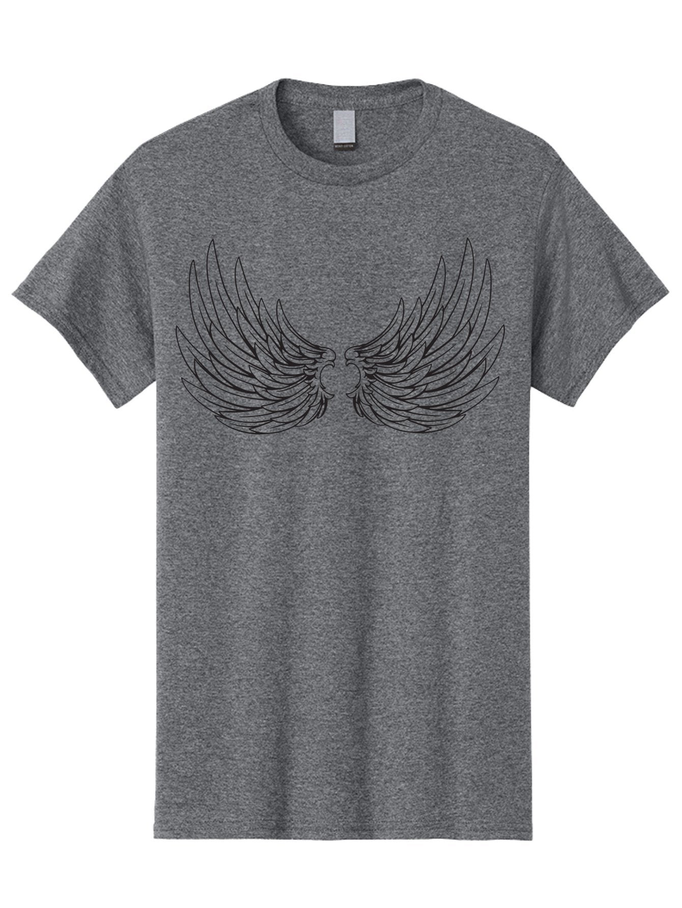 Angel-Wings-1 Men'S Graphic Tee, 100% Cotton, Comfortable Casual Summer Wear, Machine Washable, Angel Wings, Wing Design, Feathered Wings, Symbolic Wings, Protection Symbol, Spiritual Symbol, Freedom Wings, Mystical Wings Aac476 10