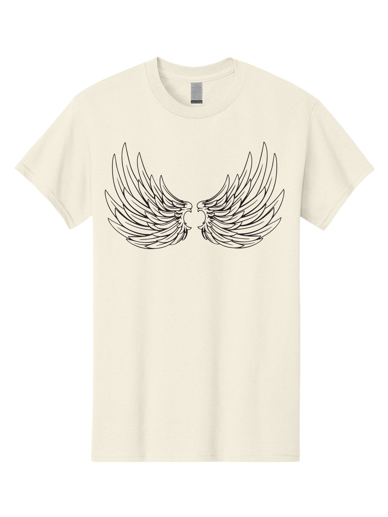 Angel-Wings-1 Men'S Graphic Tee, 100% Cotton, Comfortable Casual Summer Wear, Machine Washable, Angel Wings, Wing Design, Feathered Wings, Symbolic Wings, Protection Symbol, Spiritual Symbol, Freedom Wings, Mystical Wings Aac476