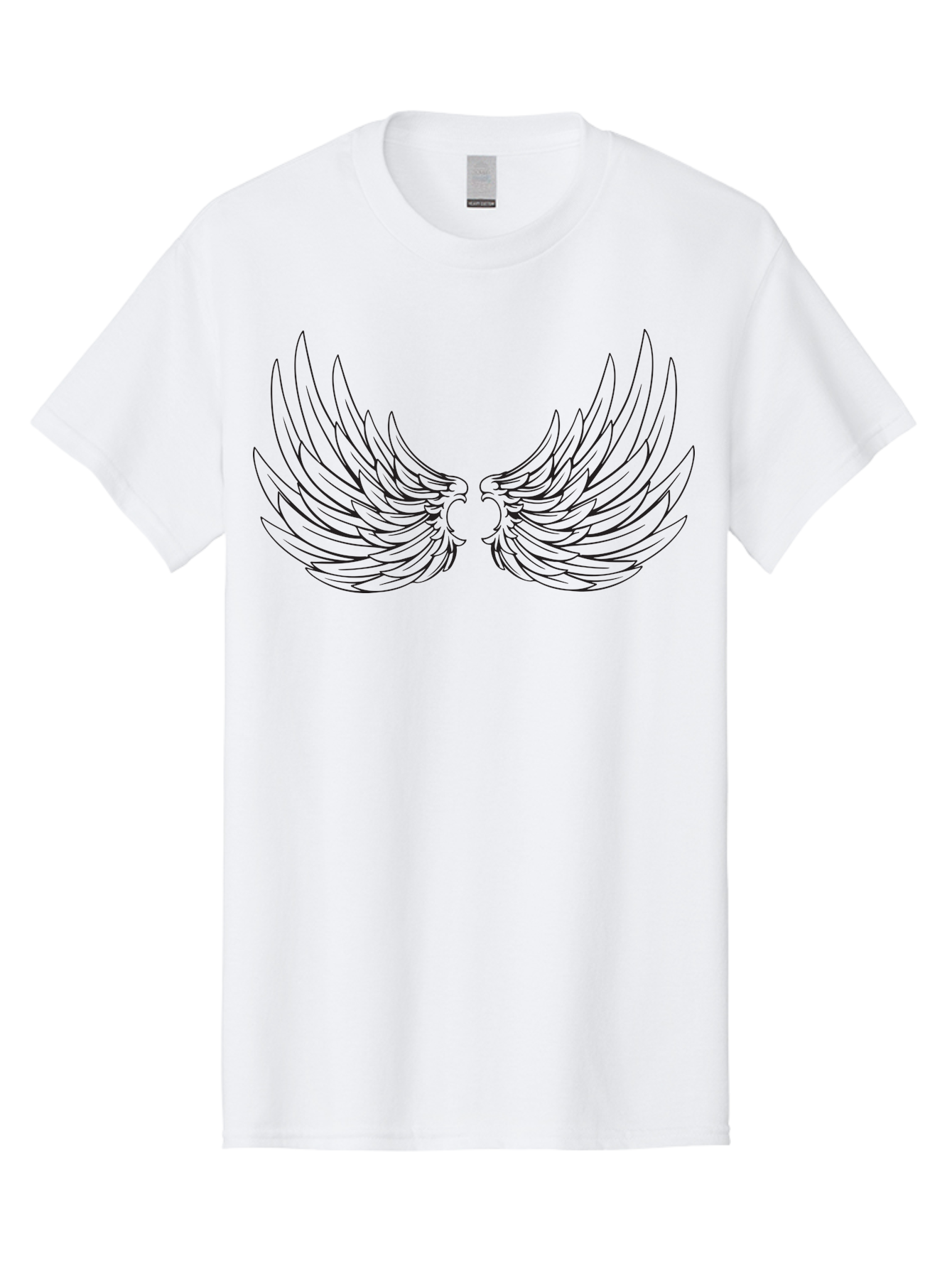Angel-Wings-1 Men'S Graphic Tee, 100% Cotton, Comfortable Casual Summer Wear, Machine Washable, Angel Wings, Wing Design, Feathered Wings, Symbolic Wings, Protection Symbol, Spiritual Symbol, Freedom Wings, Mystical Wings Aac476 13