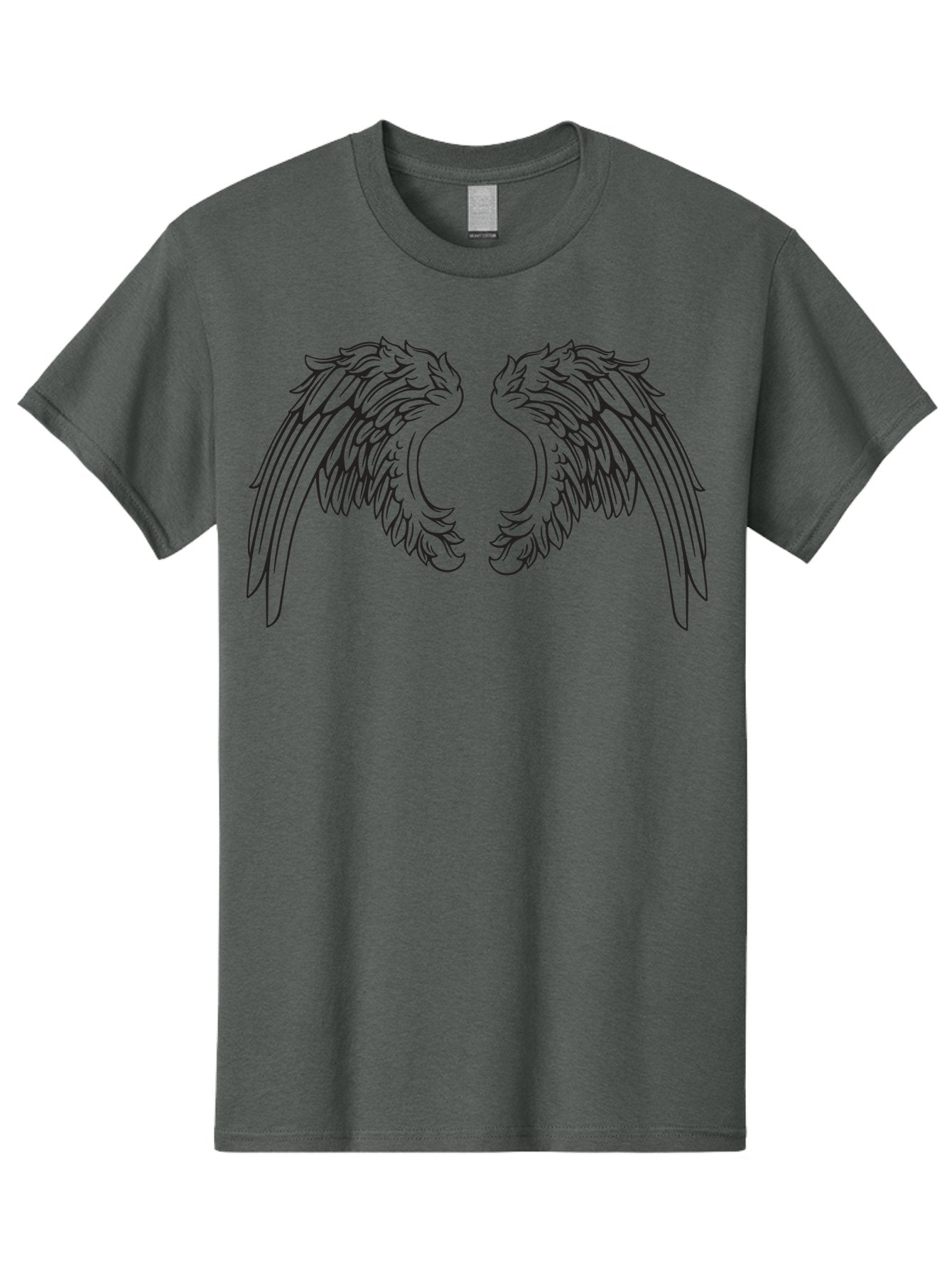 Angel-Wings Men'S Graphic Tee, 100% Cotton, Comfortable Casual Summer Wear, Machine Washable, Angel Wings, Wing Illustration, Feathered Wings, Spiritual Symbolism, Divine Protection, Mystical Art, Wing Design, Ethereal Elegance Aac478