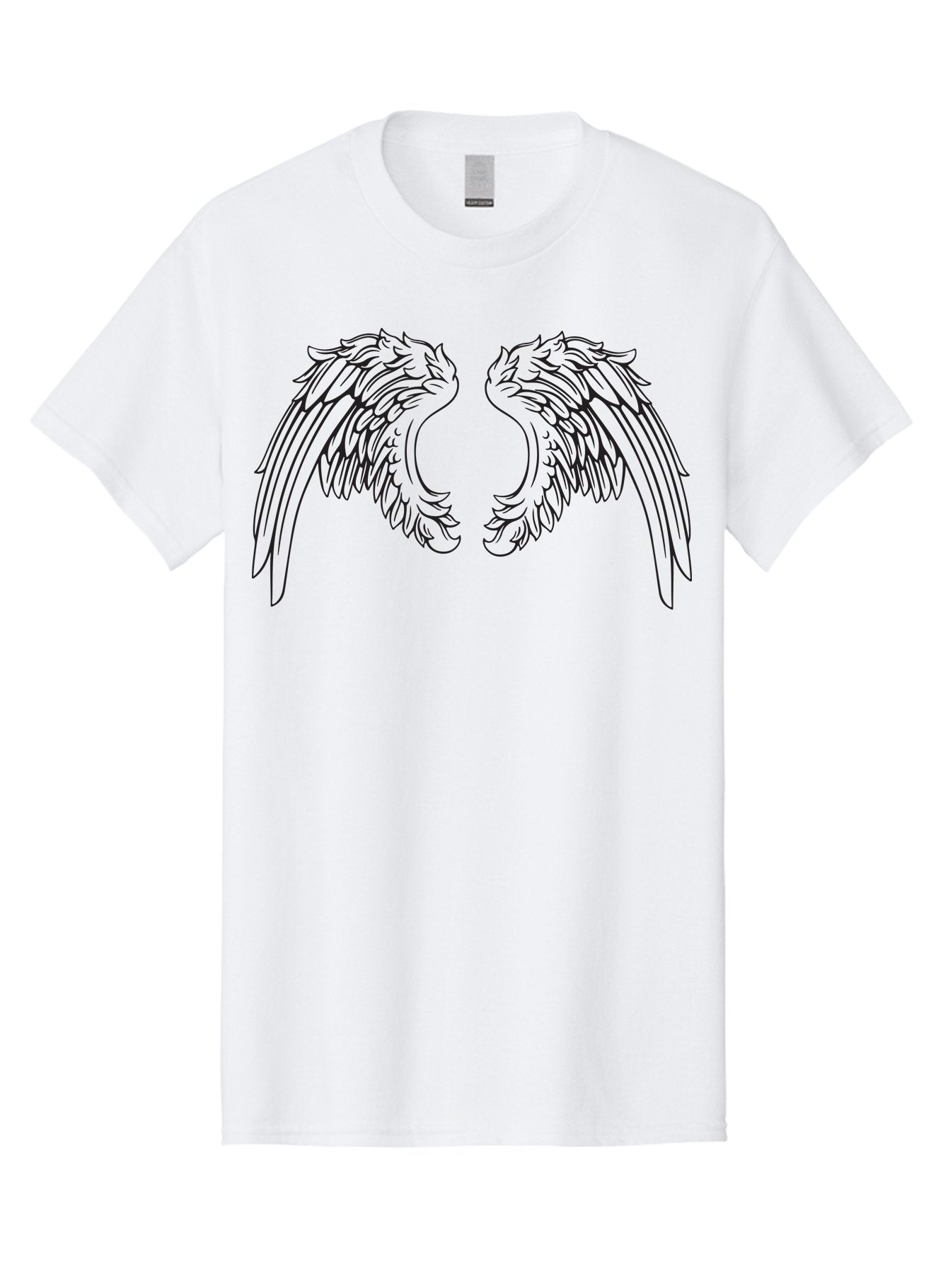 Angel-Wings Men'S Graphic Tee, 100% Cotton, Comfortable Casual Summer Wear, Machine Washable, Angel Wings, Wing Illustration, Feathered Wings, Spiritual Symbolism, Divine Protection, Mystical Art, Wing Design, Ethereal Elegance Aac478 13