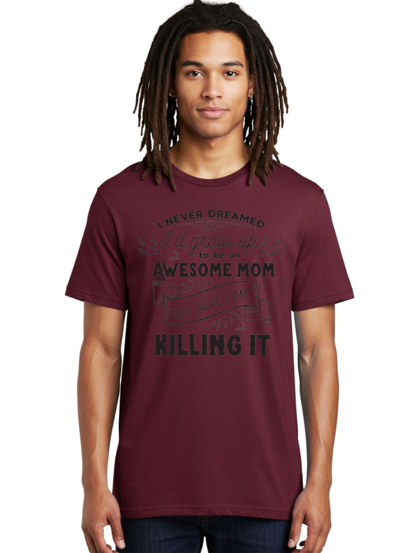 Awesome-Mom-Quote Men'S Graphic Tee, 100% Cotton, Comfortable Casual Summer Wear, Machine Washable, Awesome Mom Quote, Mom Life, Mom Humor, Motherhood, Inspirational Quote, Funny Mom Quote, Mom Pride, Empowerment Aac480