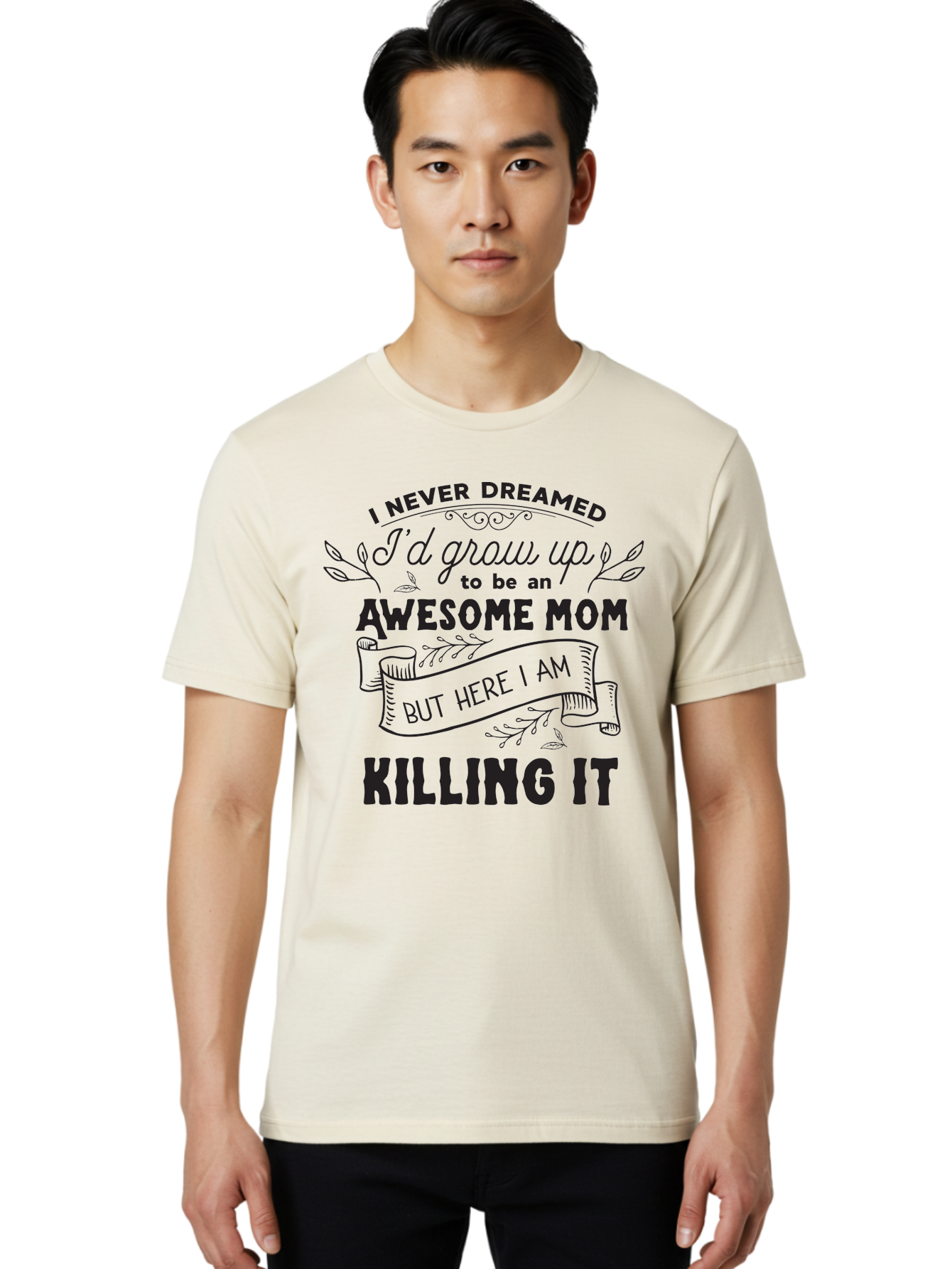 Awesome-Mom-Quote Men'S Graphic Tee, 100% Cotton, Comfortable Casual Summer Wear, Machine Washable, Awesome Mom Quote, Mom Life, Mom Humor, Motherhood, Inspirational Quote, Funny Mom Quote, Mom Pride, Empowerment Aac480 20