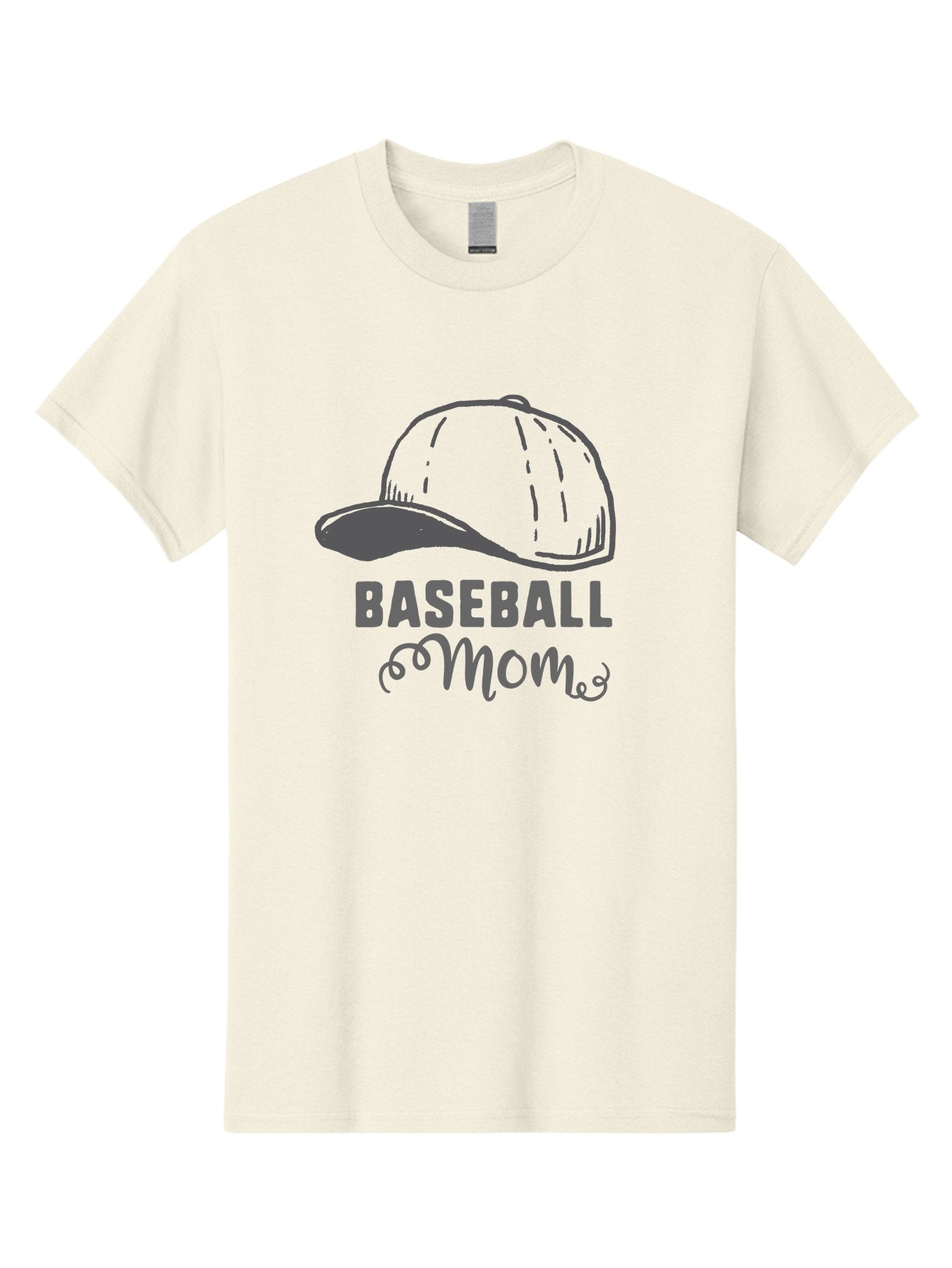 Baseball-Mom Men'S Graphic Tee, 100% Cotton, Comfortable Casual Summer Wear, Machine Washable, Baseball Mom, Mother'S Day Gift, Sports Mom, Baseball Hat, Mom'S Day Idea, Youth Baseball, Purple Text, Gray Hat, Sports Apparel Aac488