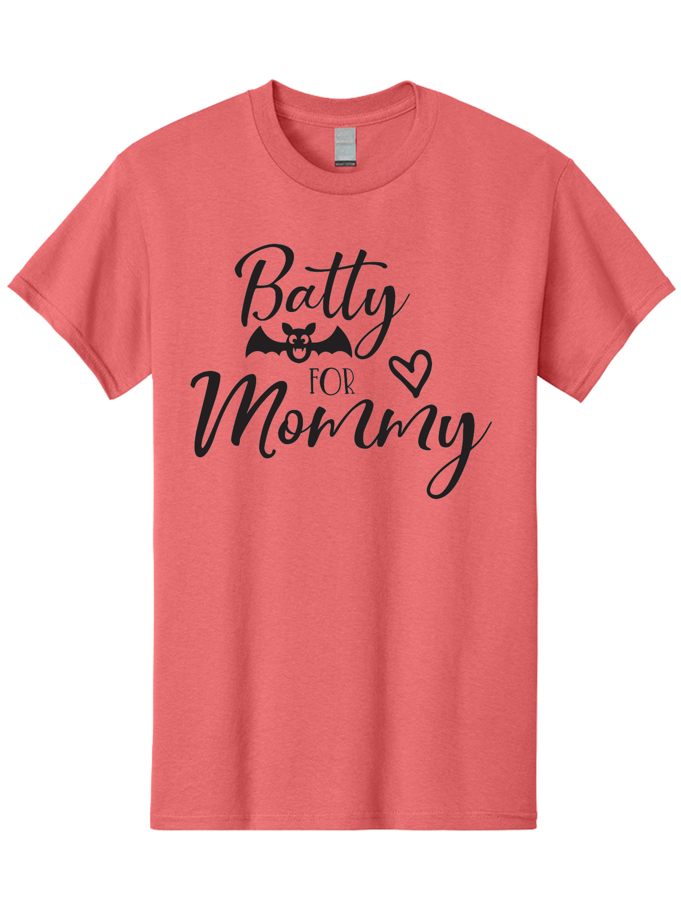 Batty-For-Mommy Men'S Graphic Tee, 100% Cotton, Comfortable Casual Summer Wear, Machine Washable, Halloween Theme, Batty For Mommy, Mother Child Love, Halloween Quotes, Funny Bat Design, Cursive Script, Heart Symbol, Mom Appreciation Aac491 7