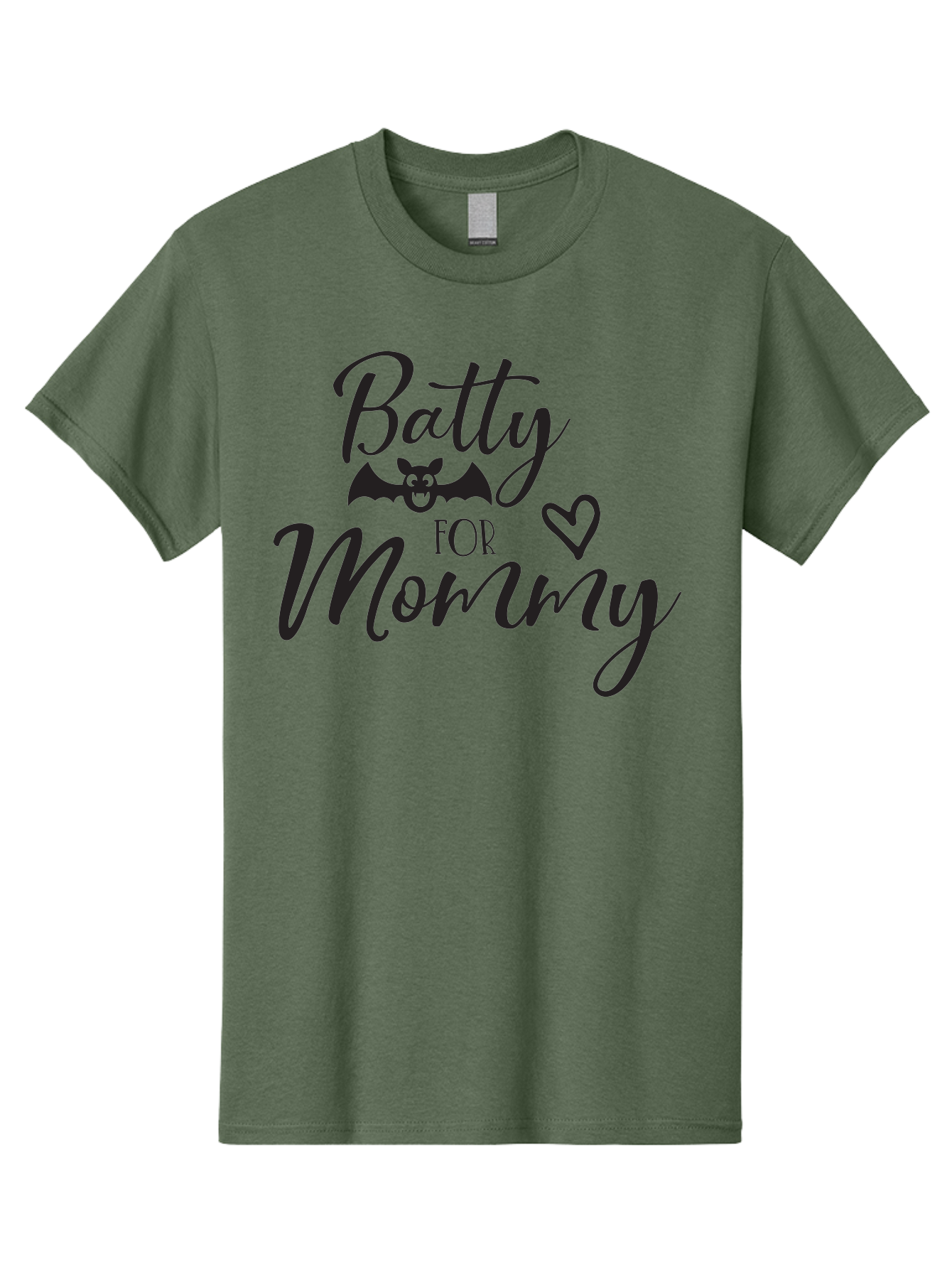 Batty-For-Mommy Men'S Graphic Tee, 100% Cotton, Comfortable Casual Summer Wear, Machine Washable, Halloween Theme, Batty For Mommy, Mother Child Love, Halloween Quotes, Funny Bat Design, Cursive Script, Heart Symbol, Mom Appreciation Aac491 29