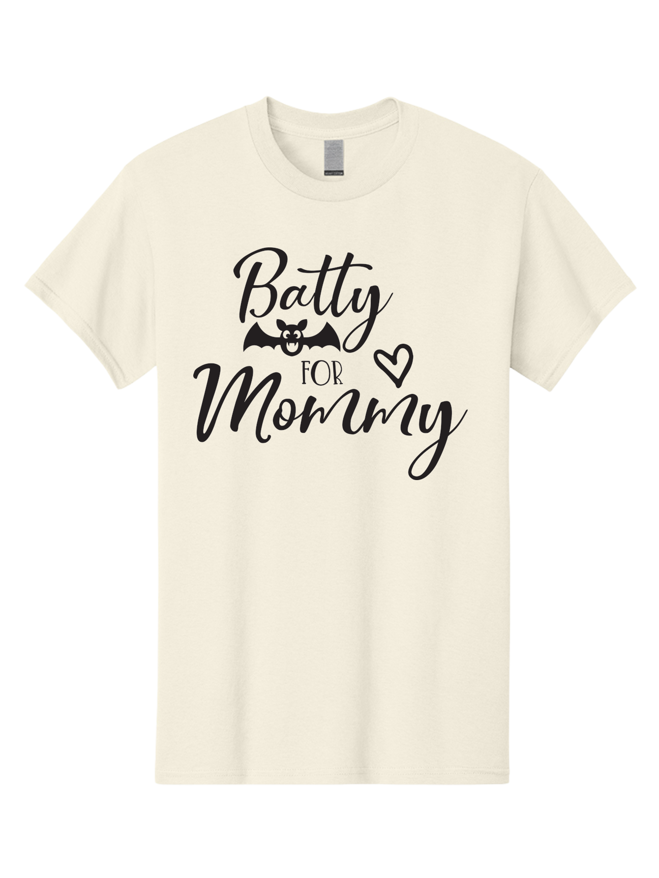 Batty-For-Mommy Men'S Graphic Tee, 100% Cotton, Comfortable Casual Summer Wear, Machine Washable, Halloween Theme, Batty For Mommy, Mother Child Love, Halloween Quotes, Funny Bat Design, Cursive Script, Heart Symbol, Mom Appreciation Aac491 27