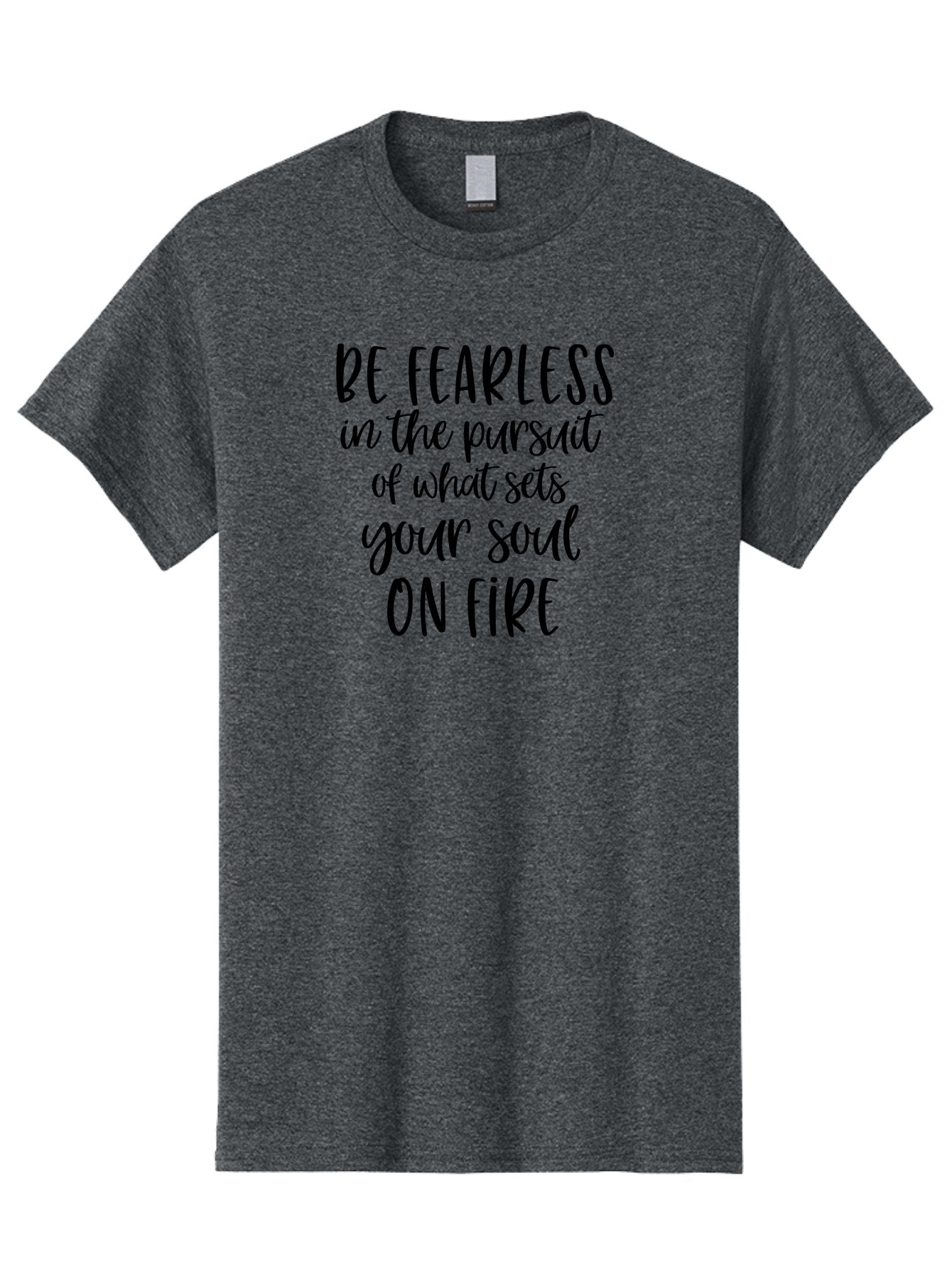 Be-Fearless Men'S Graphic Tee, 100% Cotton, Comfortable Casual Summer Wear, Machine Washable, Motivational Quote, Inspiring Words, Fearless Pursuit, Soulful Journey, Inner Fire, Motivational Poster, Positivity, Encouragement, Success Mindset, Aac495 7