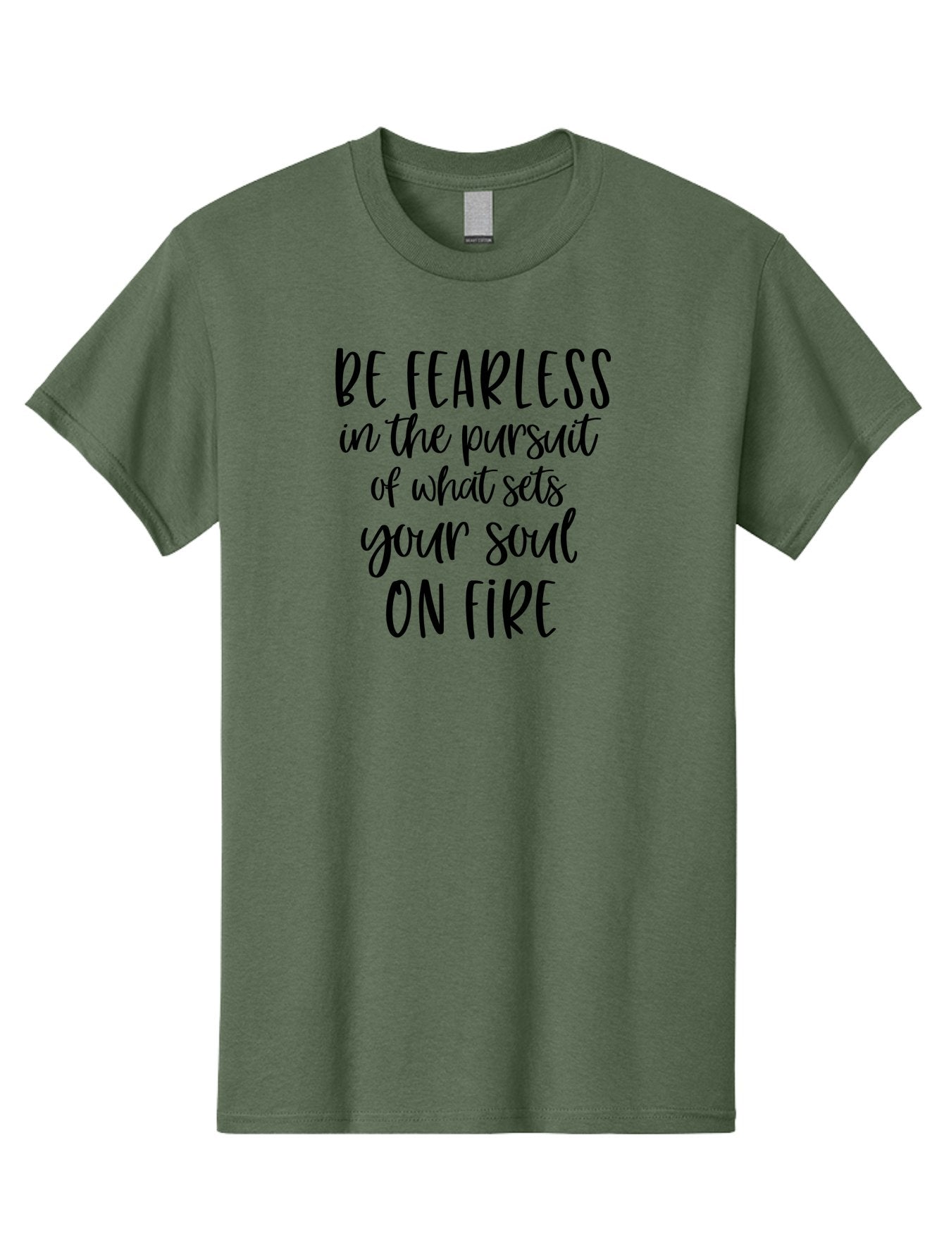Be-Fearless Men'S Graphic Tee, 100% Cotton, Comfortable Casual Summer Wear, Machine Washable, Motivational Quote, Inspiring Words, Fearless Pursuit, Soulful Journey, Inner Fire, Motivational Poster, Positivity, Encouragement, Success Mindset, Aac495 10