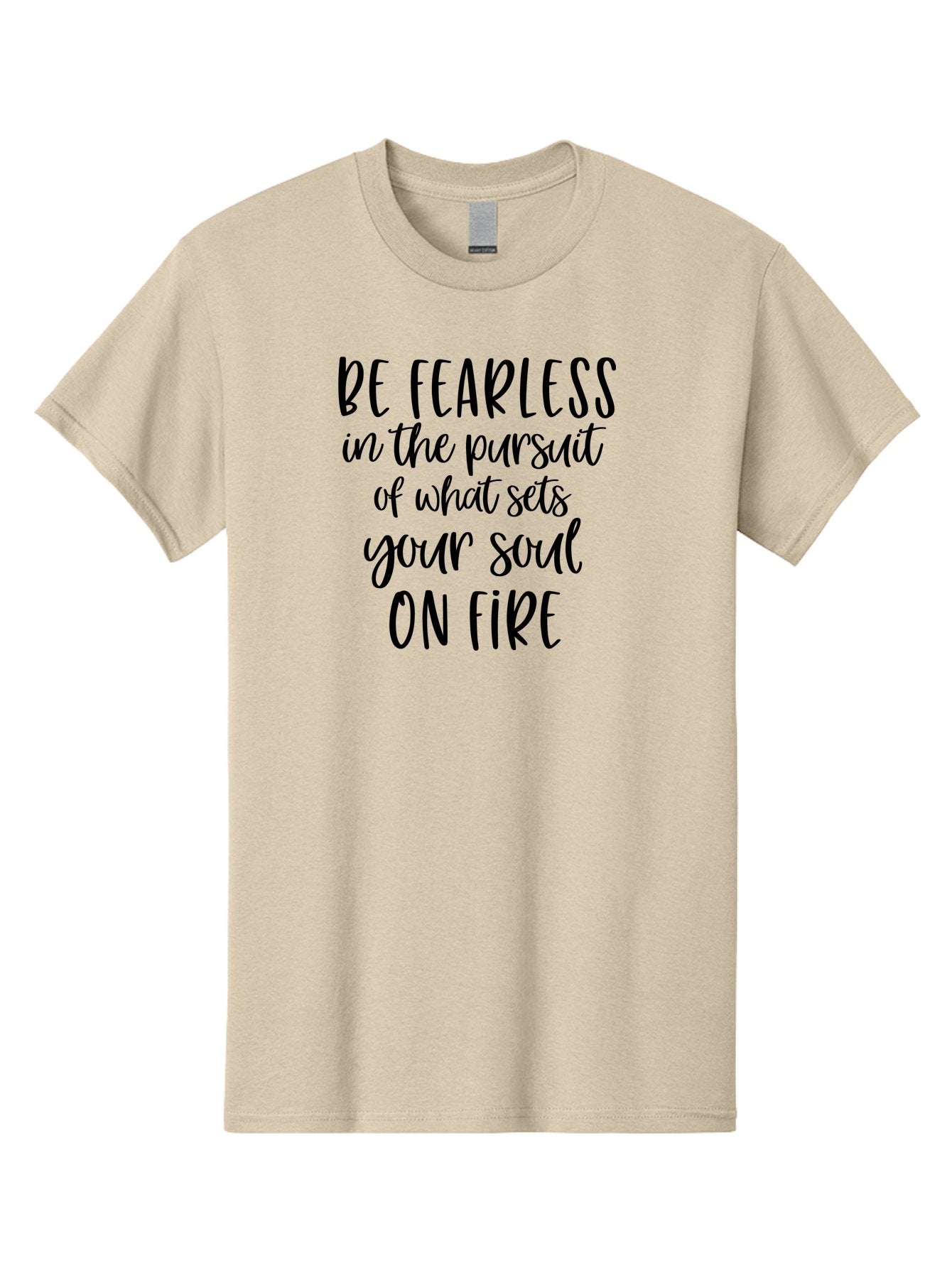 Be-Fearless Men'S Graphic Tee, 100% Cotton, Comfortable Casual Summer Wear, Machine Washable, Motivational Quote, Inspiring Words, Fearless Pursuit, Soulful Journey, Inner Fire, Motivational Poster, Positivity, Encouragement, Success Mindset, Aac495 15