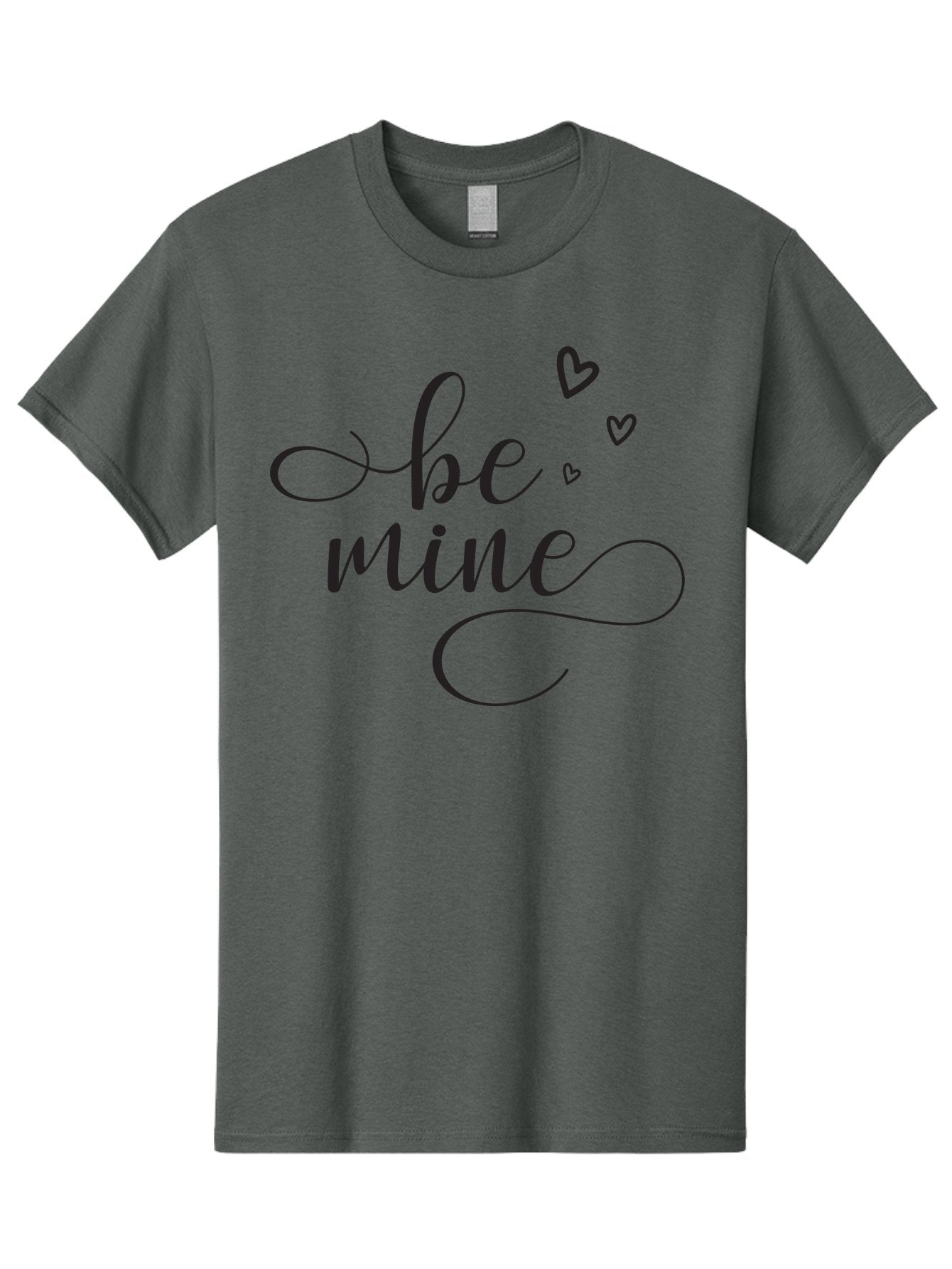 Be-Mine Men'S Graphic Tee, 100% Cotton, Comfortable Casual Summer Wear, Machine Washable, Love Message, Valentines Day Card, Romantic Quote, Cursive Text, Heart Symbols, Love Hearts, Sweetheart, Valentines Day Gift Aac497 4