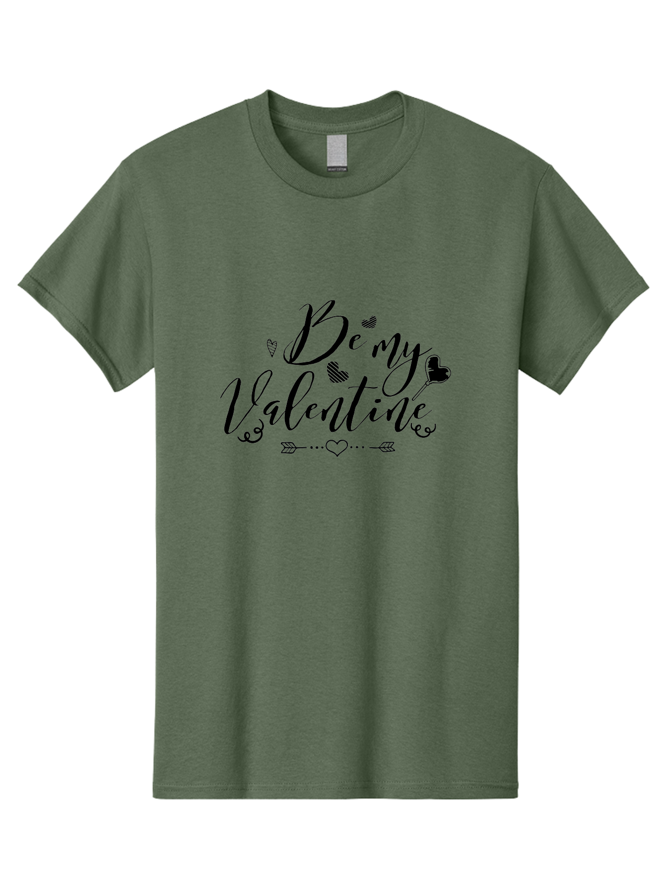 Be-My-Valentine-1 Men'S Graphic Tee, 100% Cotton, Comfortable Casual Summer Wear, Machine Washable, Valentines Day Message, Heartwarming Phrases, Love Quotes, Romantic Gestures, Heart Shaped Decorations, Arrow Through Heart, Love Symbols, Aac498
