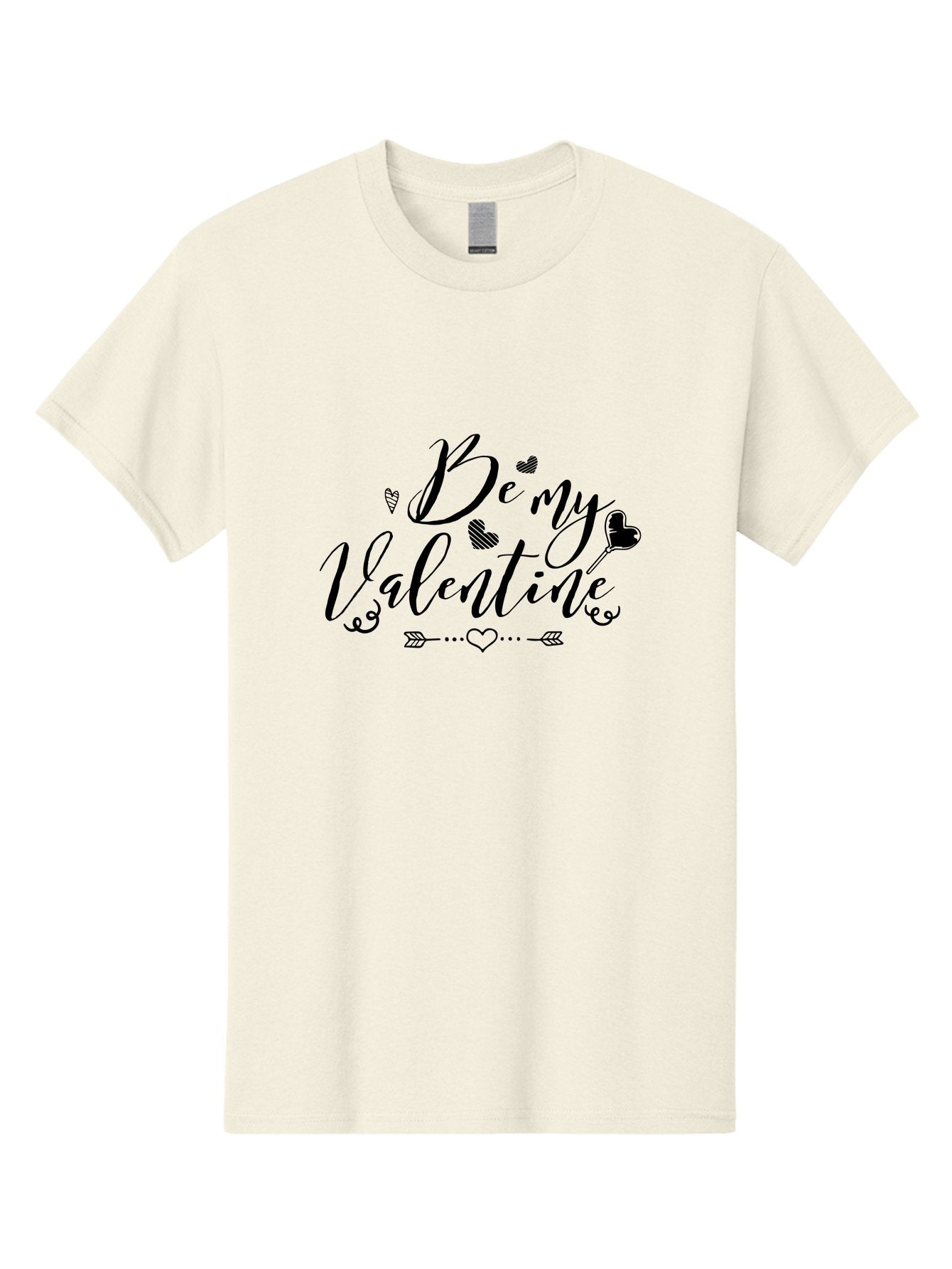 Be-My-Valentine-1 Men'S Graphic Tee, 100% Cotton, Comfortable Casual Summer Wear, Machine Washable, Valentines Day Message, Heartwarming Phrases, Love Quotes, Romantic Gestures, Heart Shaped Decorations, Arrow Through Heart, Love Symbols, Aac498 3