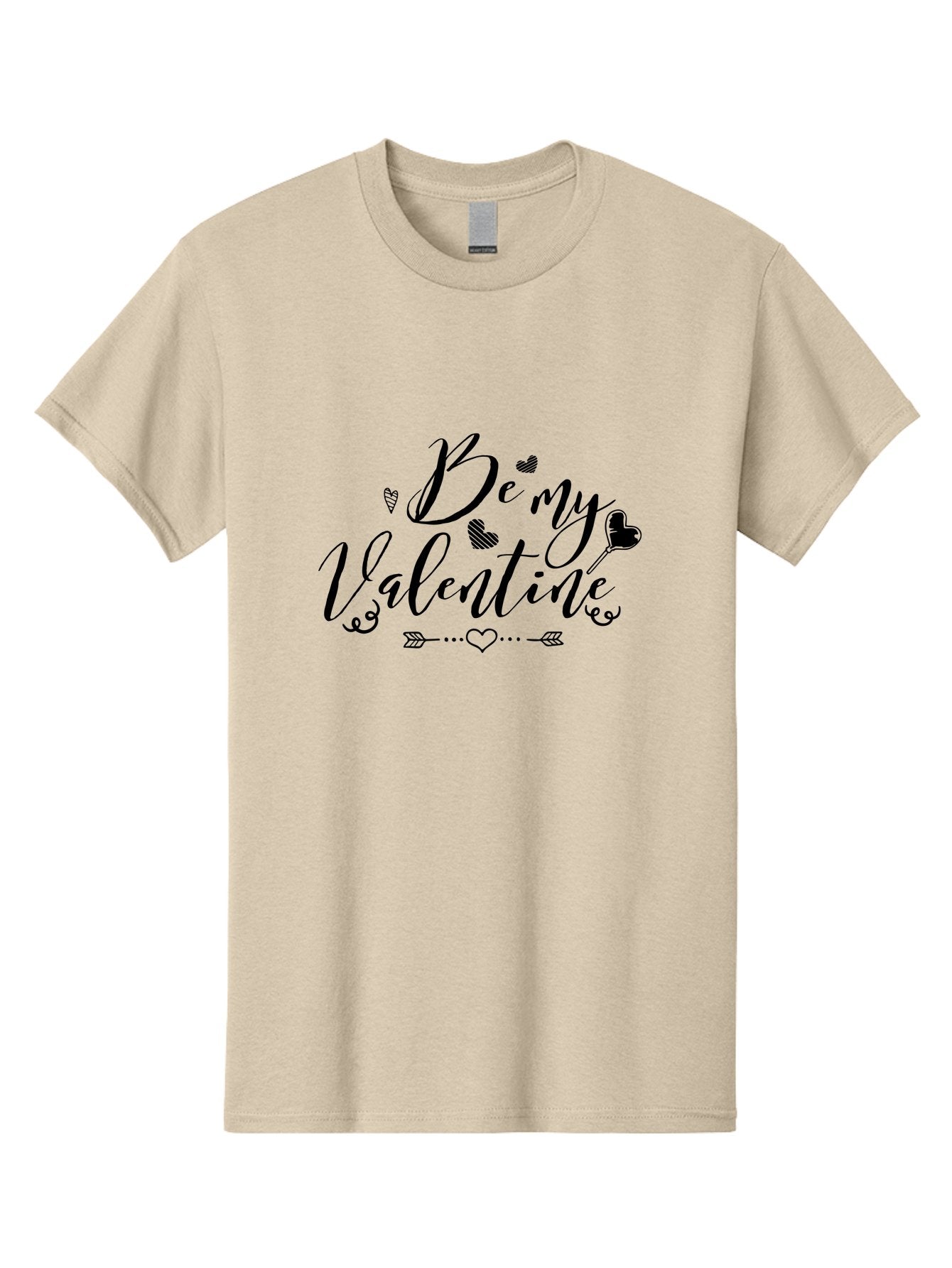 Be-My-Valentine-1 Men'S Graphic Tee, 100% Cotton, Comfortable Casual Summer Wear, Machine Washable, Valentines Day Message, Heartwarming Phrases, Love Quotes, Romantic Gestures, Heart Shaped Decorations, Arrow Through Heart, Love Symbols, Aac498 7