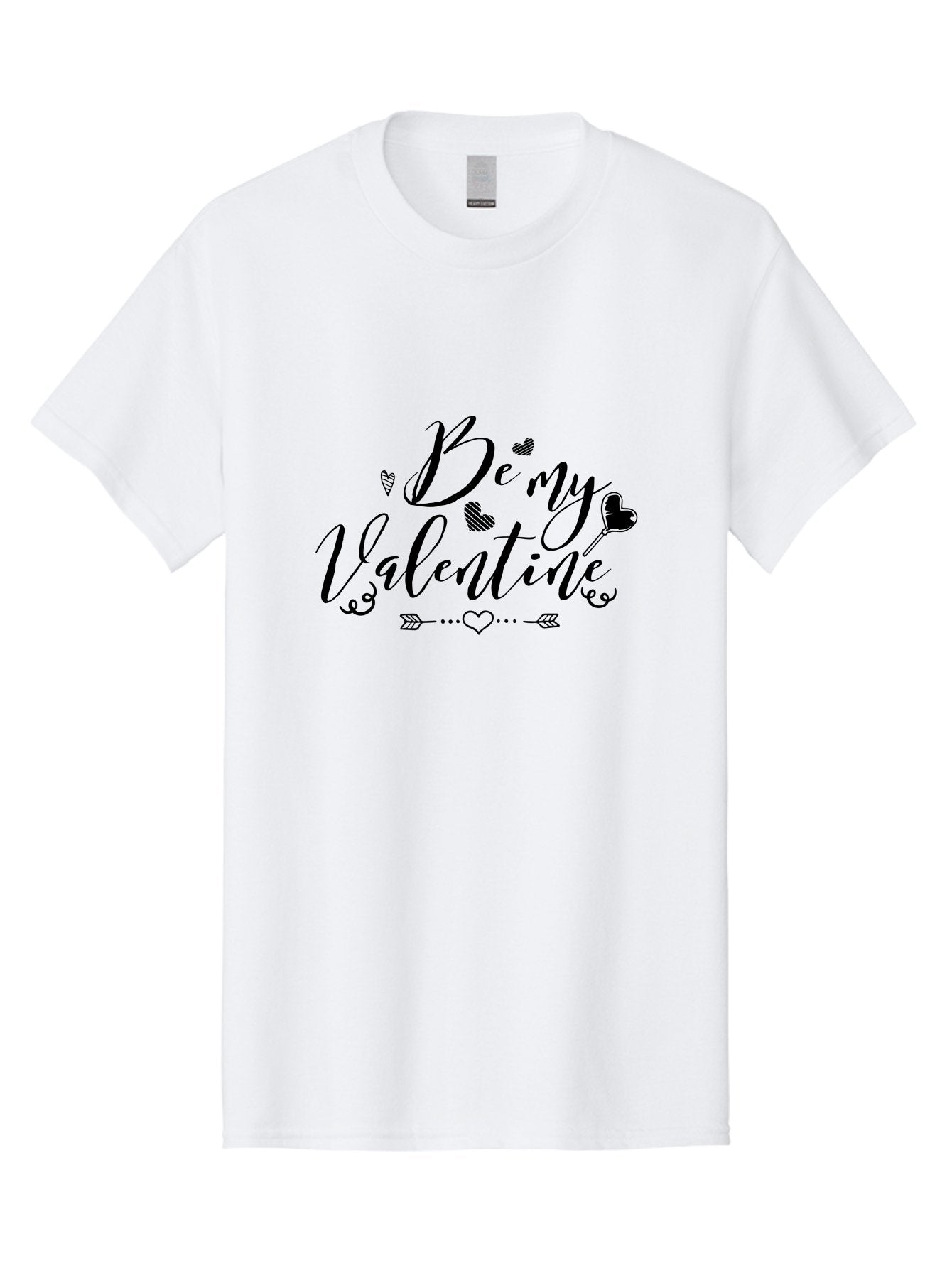 Be-My-Valentine-1 Men'S Graphic Tee, 100% Cotton, Comfortable Casual Summer Wear, Machine Washable, Valentines Day Message, Heartwarming Phrases, Love Quotes, Romantic Gestures, Heart Shaped Decorations, Arrow Through Heart, Love Symbols, Aac498 10
