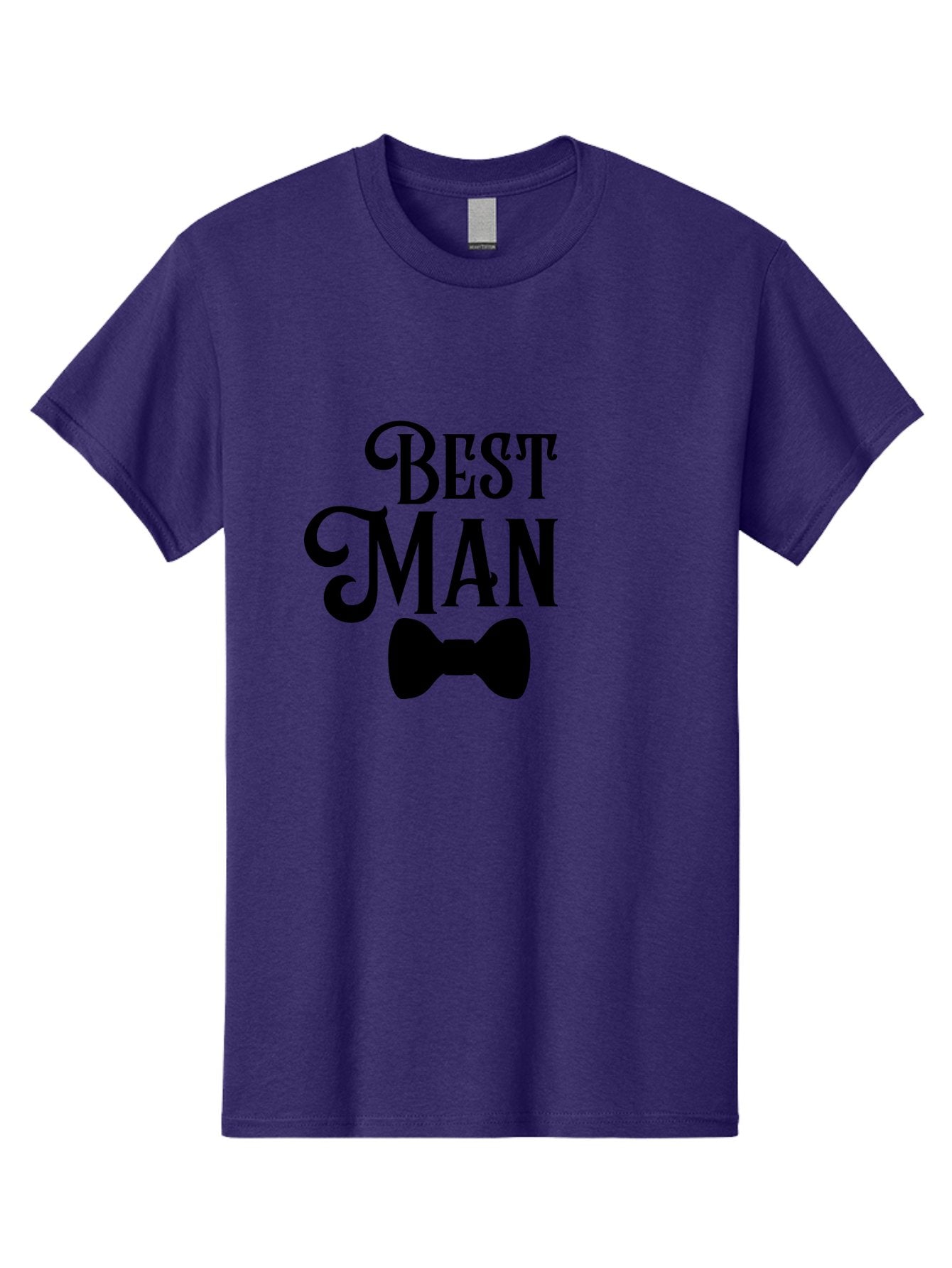 Best-Man Men'S Graphic Tee, 100% Cotton, Comfortable Casual Summer Wear, Machine Washable, Best Man, Bow Tie, Wedding Party, Formal Wear, Stylish Accessories, Men'S Fashion, Groomsman Aac511