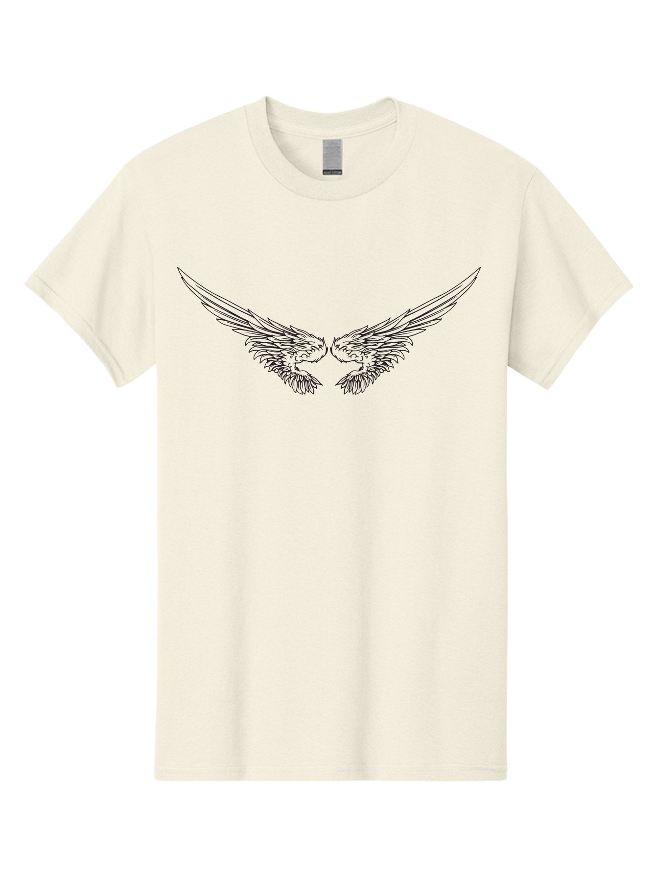 Bird-Wings Men'S Graphic Tee, 100% Cotton, Comfortable Casual Summer Wear, Machine Washable, Angel Wings, Wing Illustration, Bird Wings, Feathered Wings, Spiritual Symbol, Divine Protection, Symbolic Art, Mystical Design, Elegant Line Art, Aac514 10