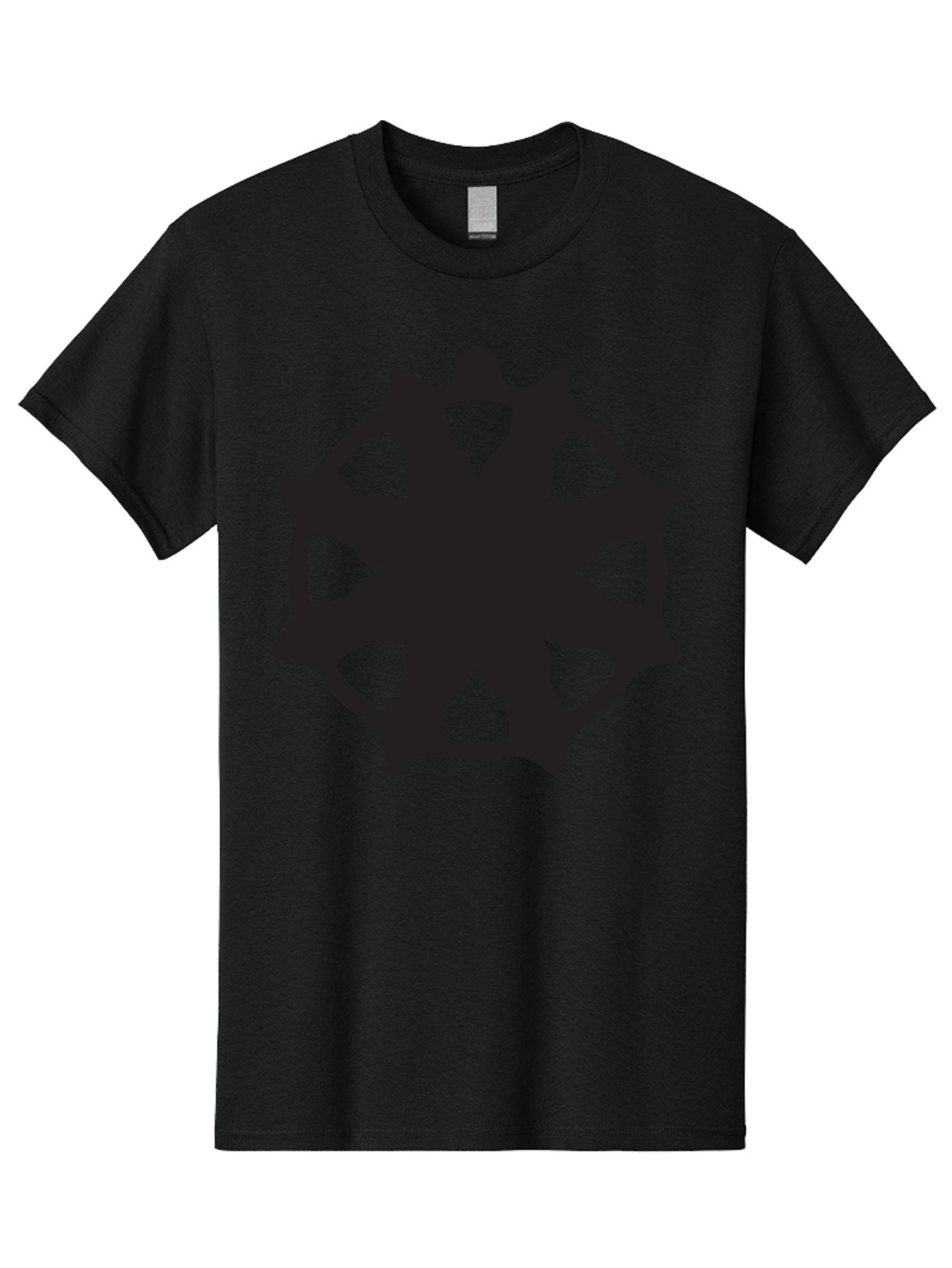 Black-Abstract-Symbol Men'S Graphic Tee, 100% Cotton, Comfortable Casual Summer Wear, Machine Washable, Asterisk Symbol, Star Shape, Geometric Pattern, Abstract Design, Symmetrical Shape, Black Silhouette Aac516 4