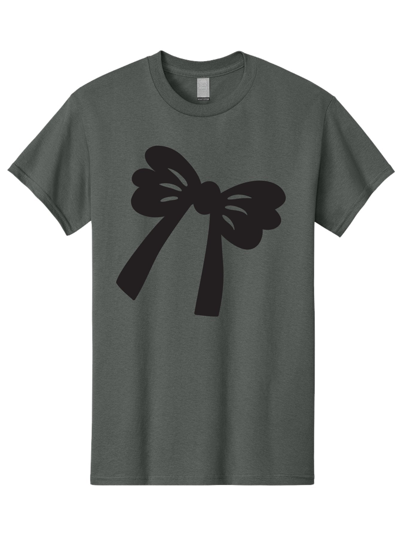 Black-Bow Men'S Graphic Tee, 100% Cotton, Comfortable Casual Summer Wear, Machine Washable, Black Bow Ribbon, Elegant Design, Minimalist Style, Decorative Element, Gift Wrapping, Fashion Accessory, Simple Graphics Aac517 7