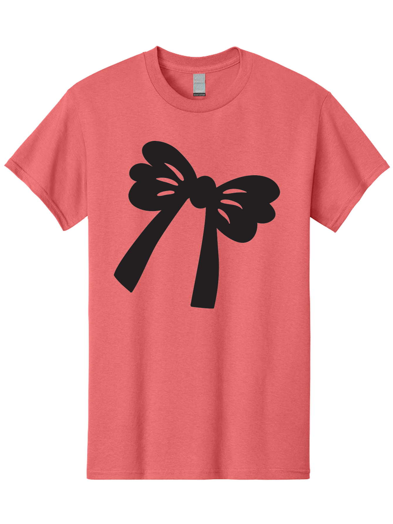 Black-Bow Men'S Graphic Tee, 100% Cotton, Comfortable Casual Summer Wear, Machine Washable, Black Bow Ribbon, Elegant Design, Minimalist Style, Decorative Element, Gift Wrapping, Fashion Accessory, Simple Graphics Aac517 5