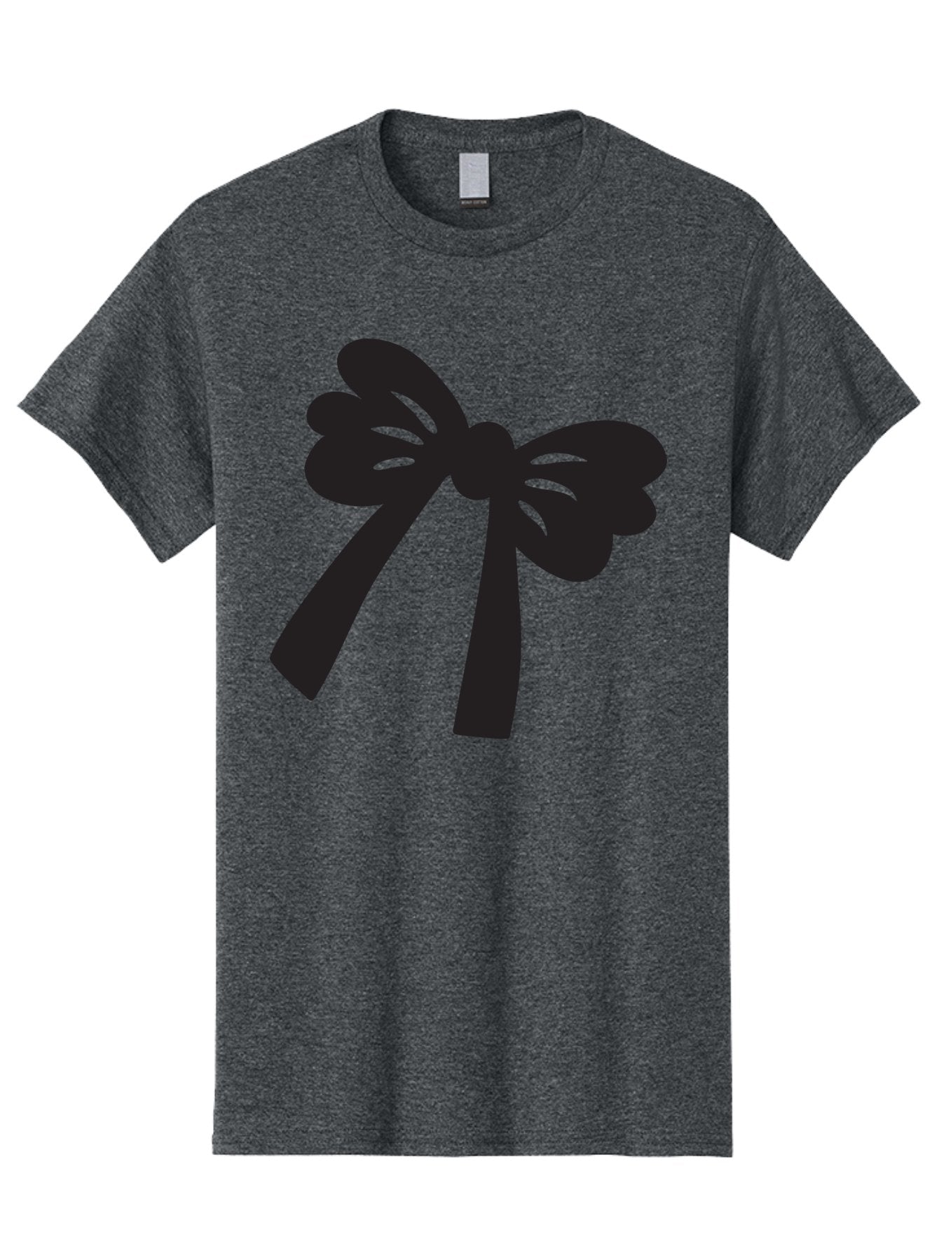 Black-Bow Men'S Graphic Tee, 100% Cotton, Comfortable Casual Summer Wear, Machine Washable, Black Bow Ribbon, Elegant Design, Minimalist Style, Decorative Element, Gift Wrapping, Fashion Accessory, Simple Graphics Aac517 14
