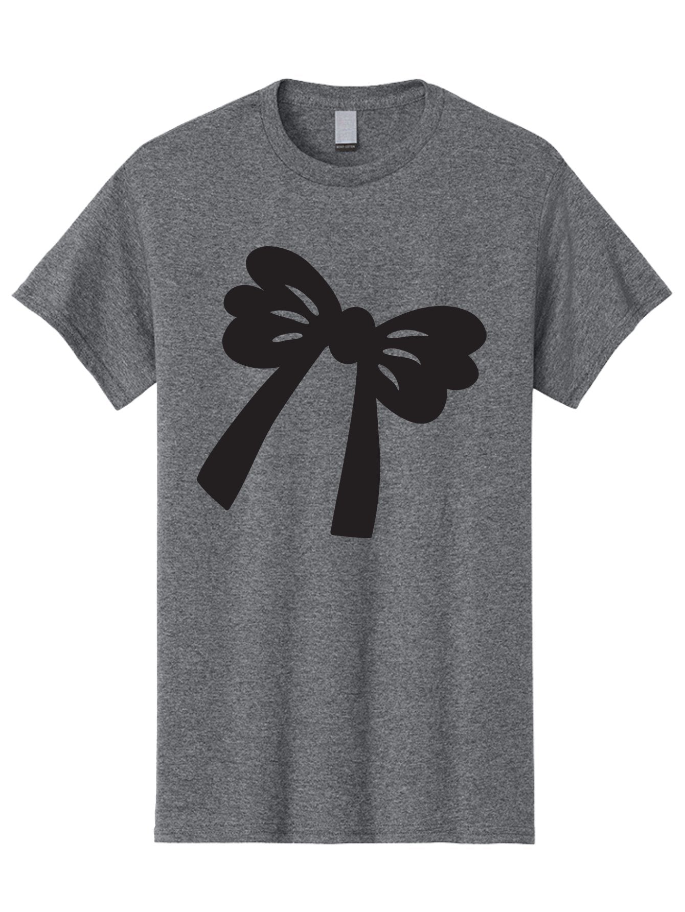 Black-Bow Men'S Graphic Tee, 100% Cotton, Comfortable Casual Summer Wear, Machine Washable, Black Bow Ribbon, Elegant Design, Minimalist Style, Decorative Element, Gift Wrapping, Fashion Accessory, Simple Graphics Aac517 11