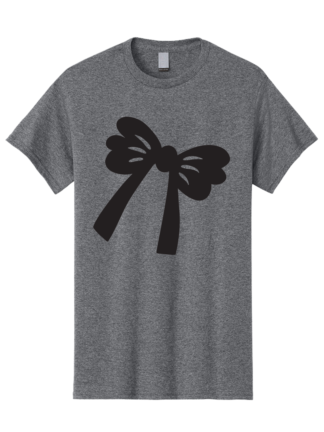 Black-Bow Men'S Graphic Tee, 100% Cotton, Comfortable Casual Summer Wear, Machine Washable, Black Bow Ribbon, Elegant Design, Minimalist Style, Decorative Element, Gift Wrapping, Fashion Accessory, Simple Graphics Aac517 7