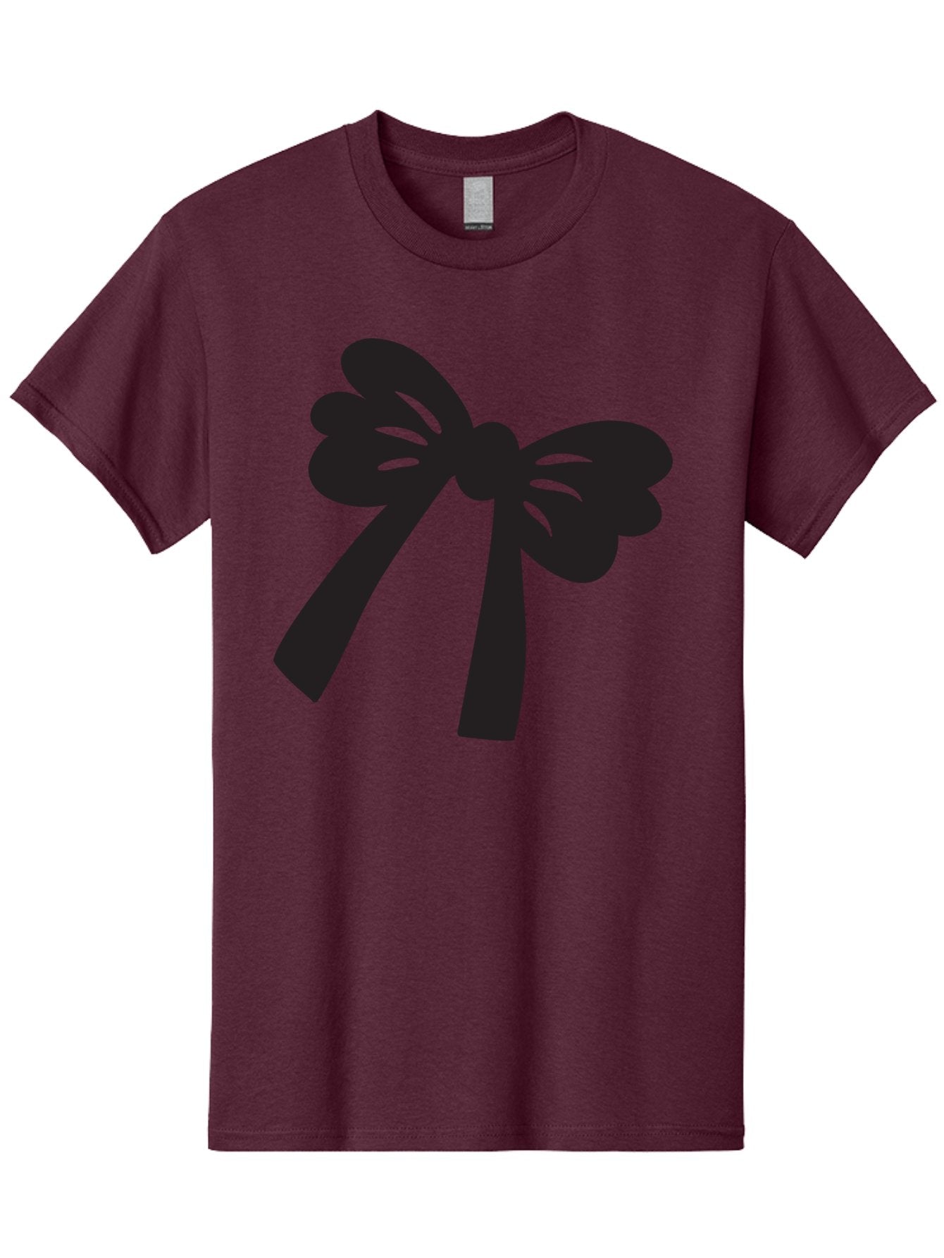 Black-Bow Men'S Graphic Tee, 100% Cotton, Comfortable Casual Summer Wear, Machine Washable, Black Bow Ribbon, Elegant Design, Minimalist Style, Decorative Element, Gift Wrapping, Fashion Accessory, Simple Graphics Aac517 13